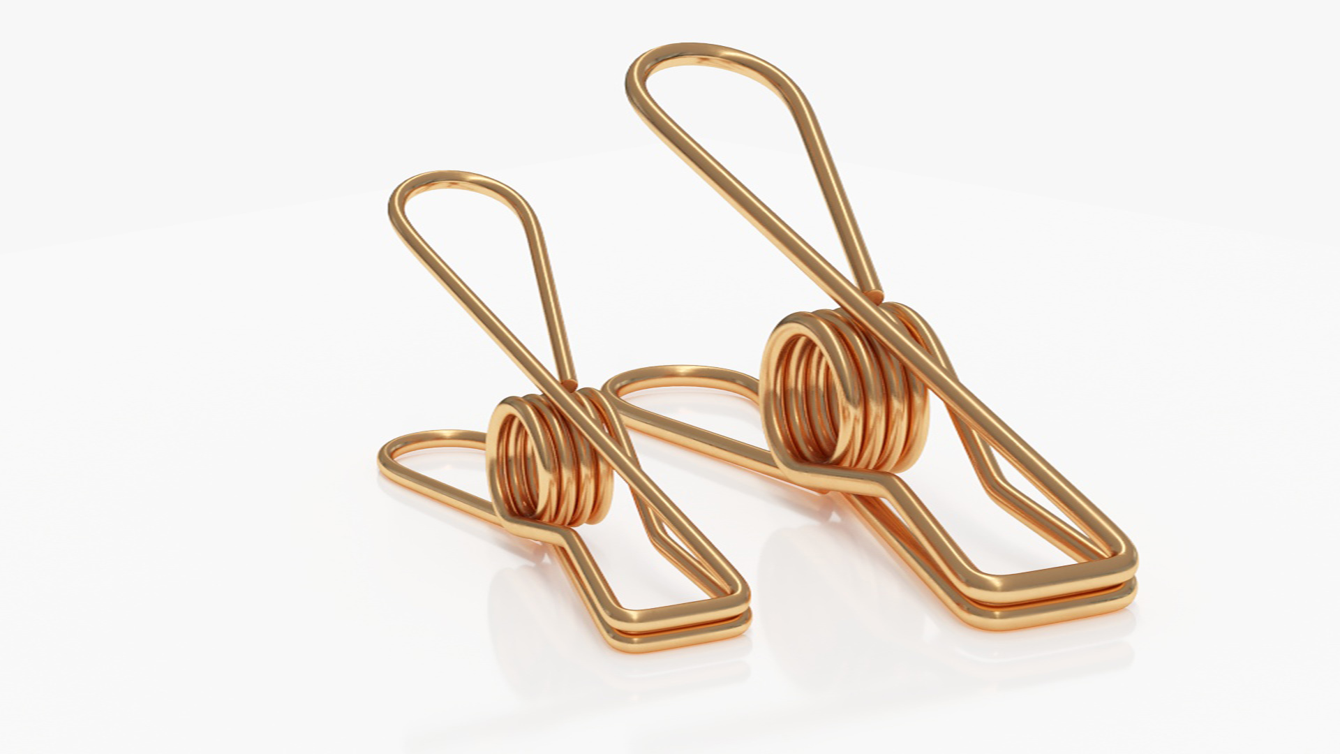 3D model Steel Clothes Pegs Bronze