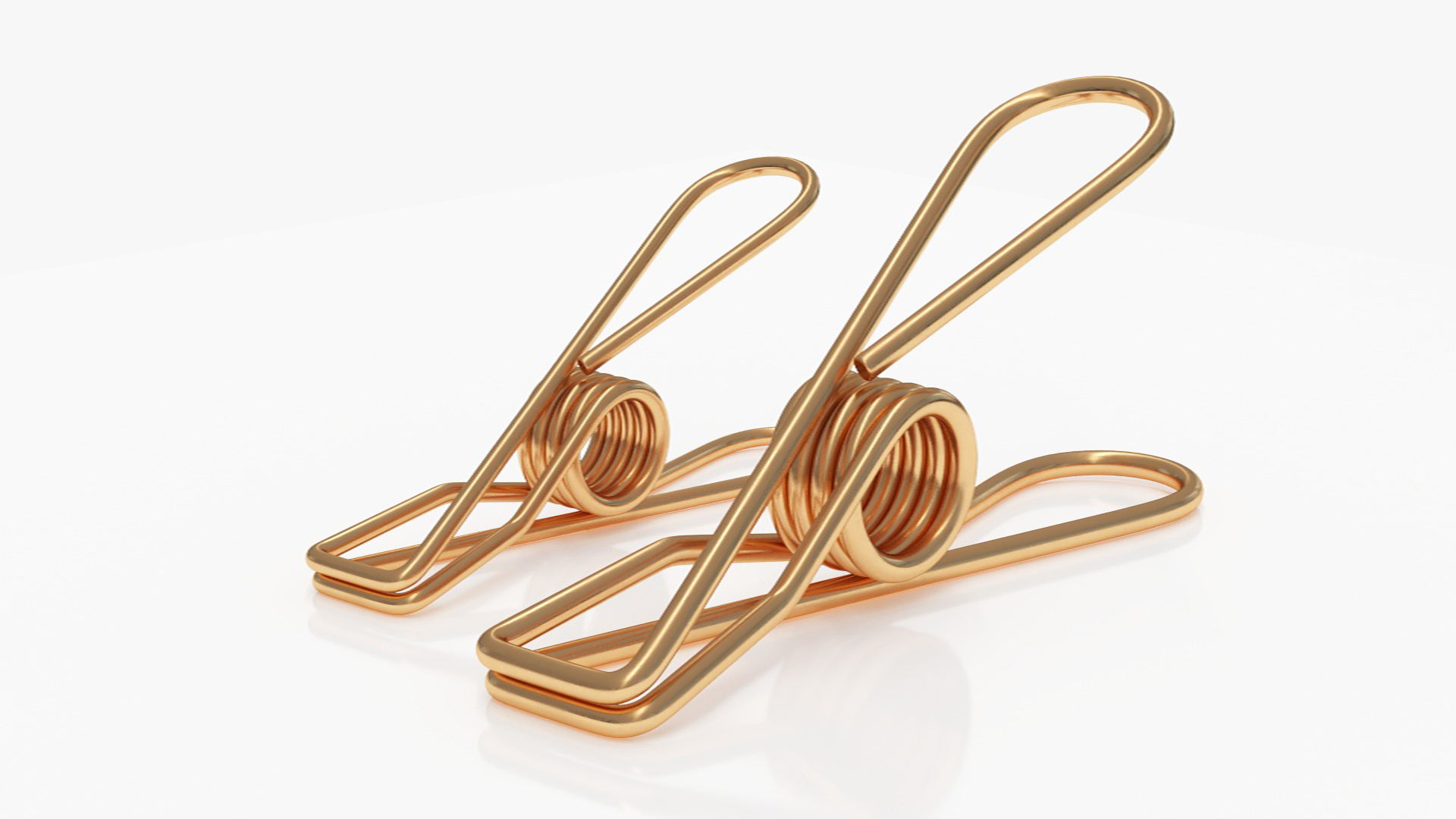 3D model Steel Clothes Pegs Bronze