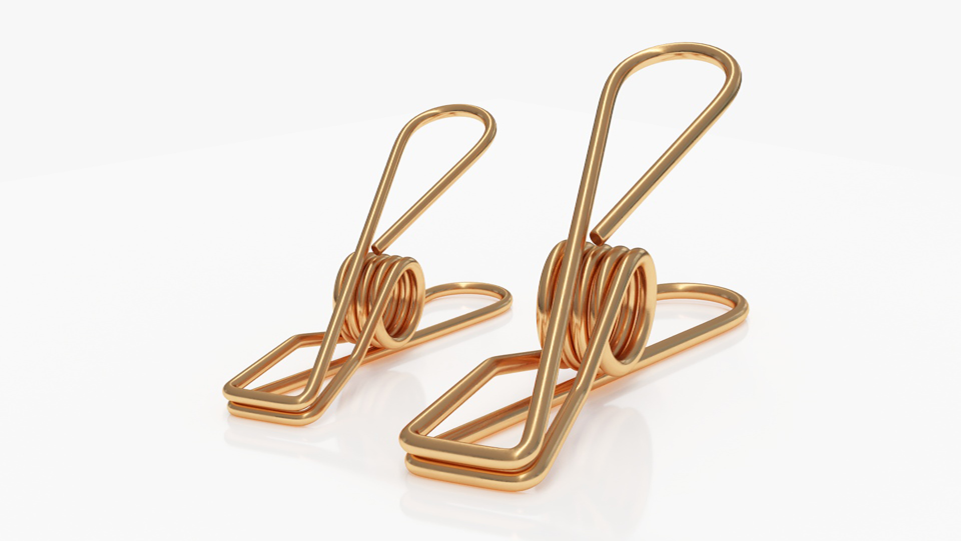 3D model Steel Clothes Pegs Bronze