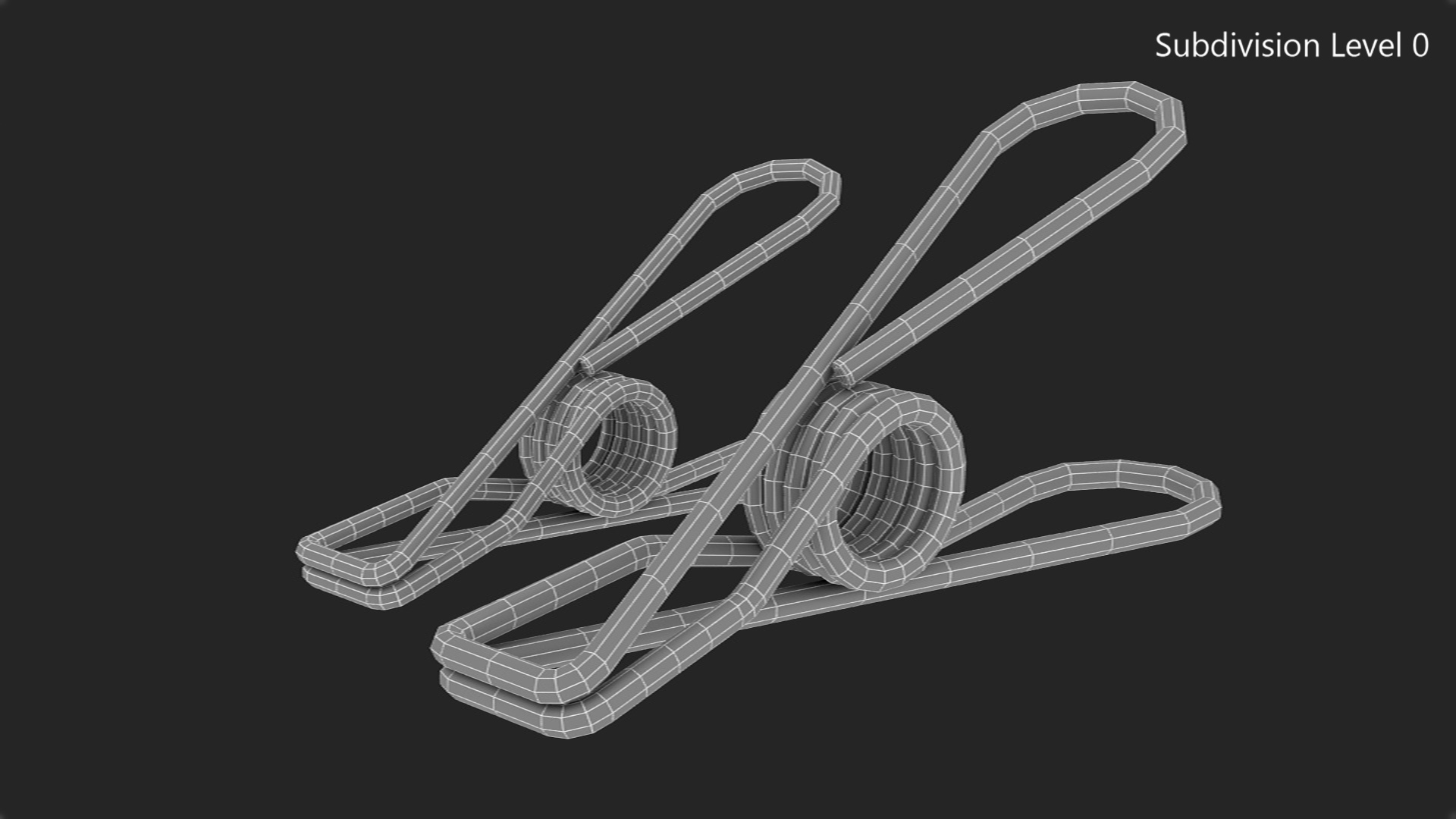 3D model Steel Clothes Pegs Bronze