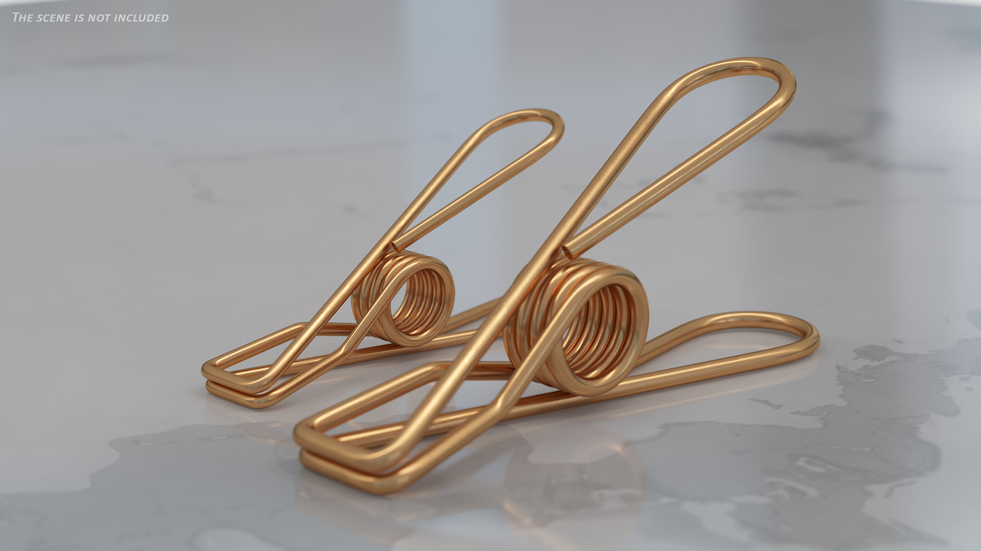 3D model Steel Clothes Pegs Bronze