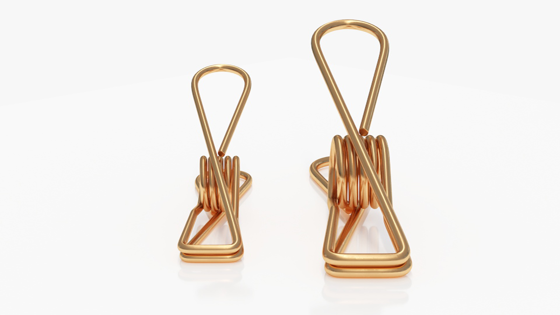 3D model Steel Clothes Pegs Bronze