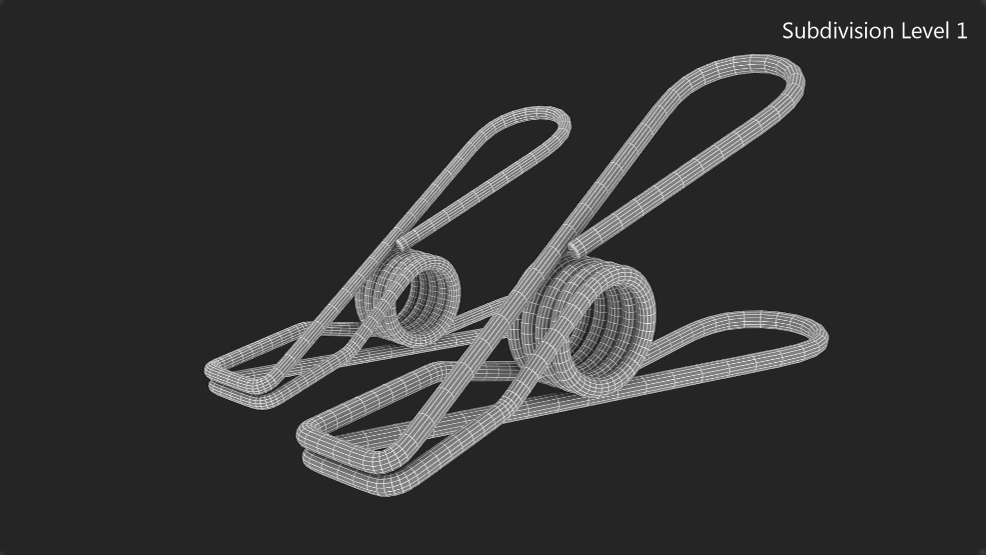 3D model Steel Clothes Pegs Bronze