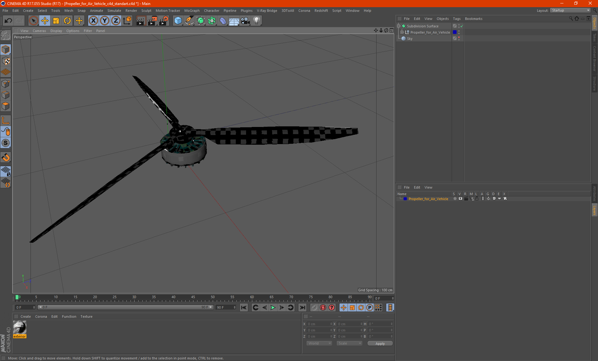 3D model Propeller for Air Vehicle