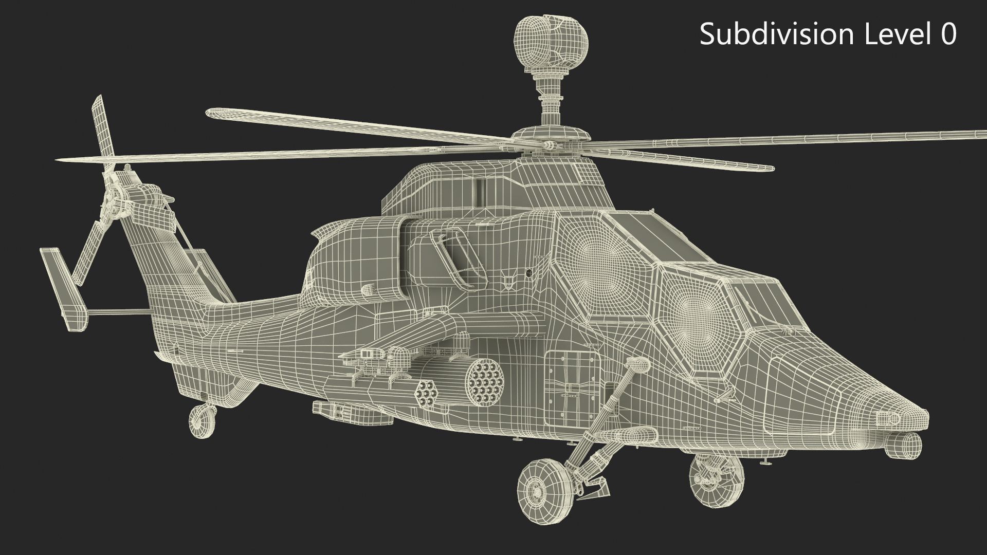 3D Eurocopter Tiger EC665 Black model