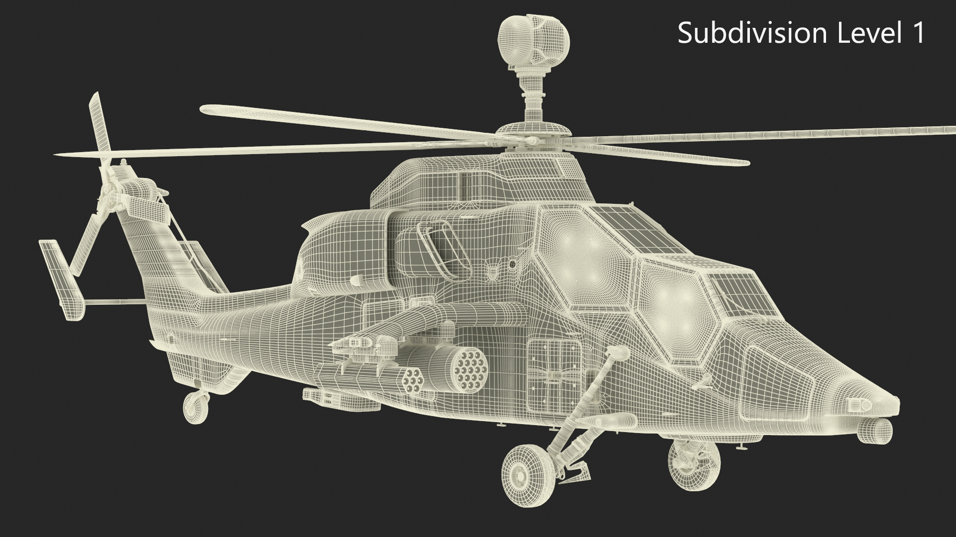 3D Eurocopter Tiger EC665 Black model