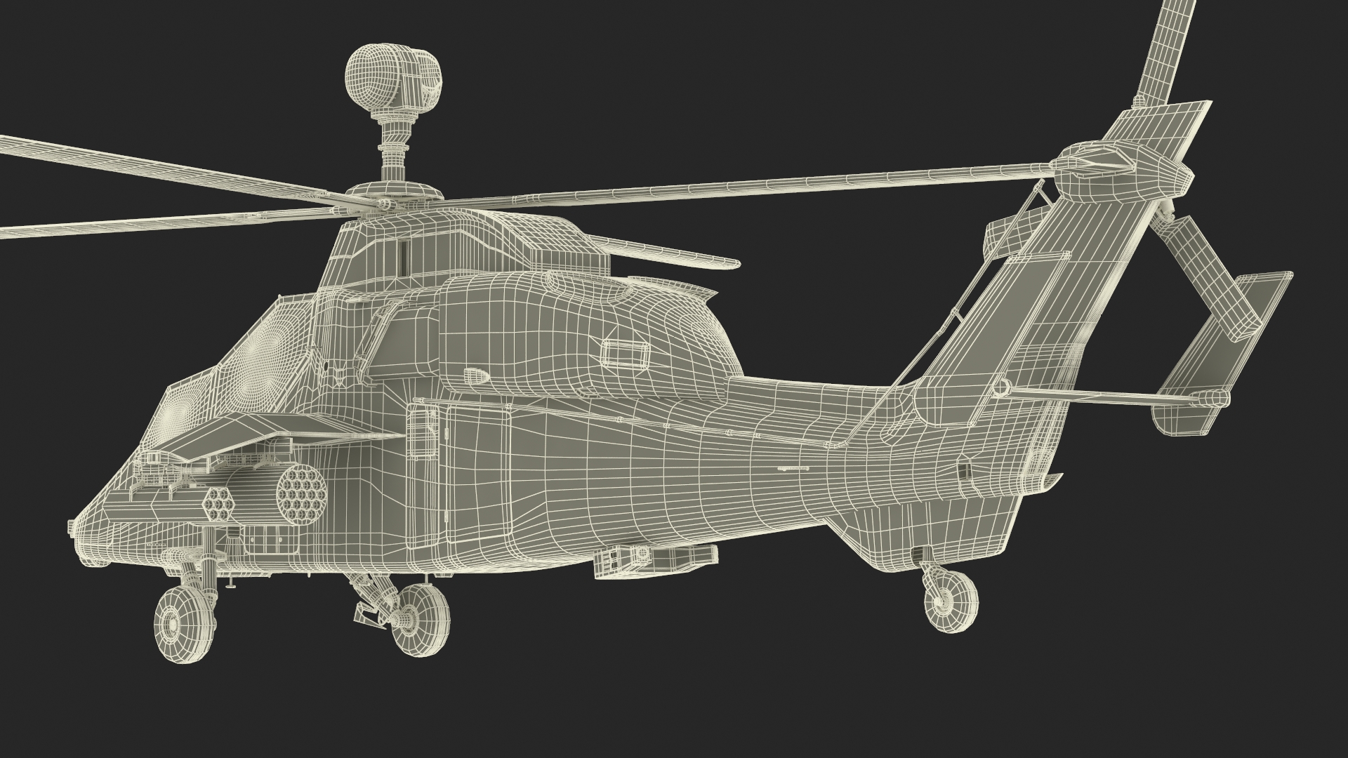 3D Eurocopter Tiger EC665 Black model