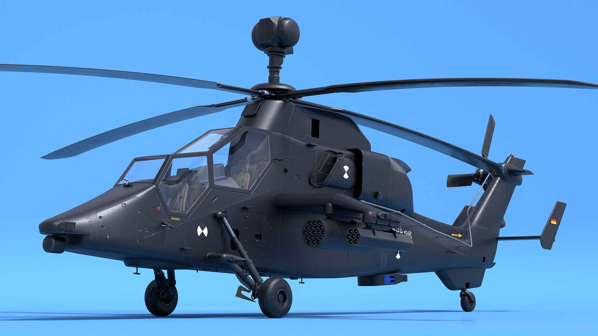 3D Eurocopter Tiger EC665 Black model