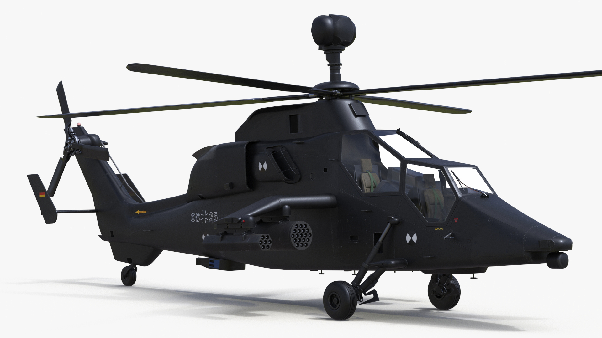 3D Eurocopter Tiger EC665 Black model