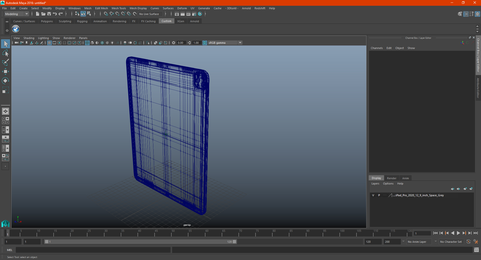 iPad Pro 2020 12 9 inch Space Grey 3D model