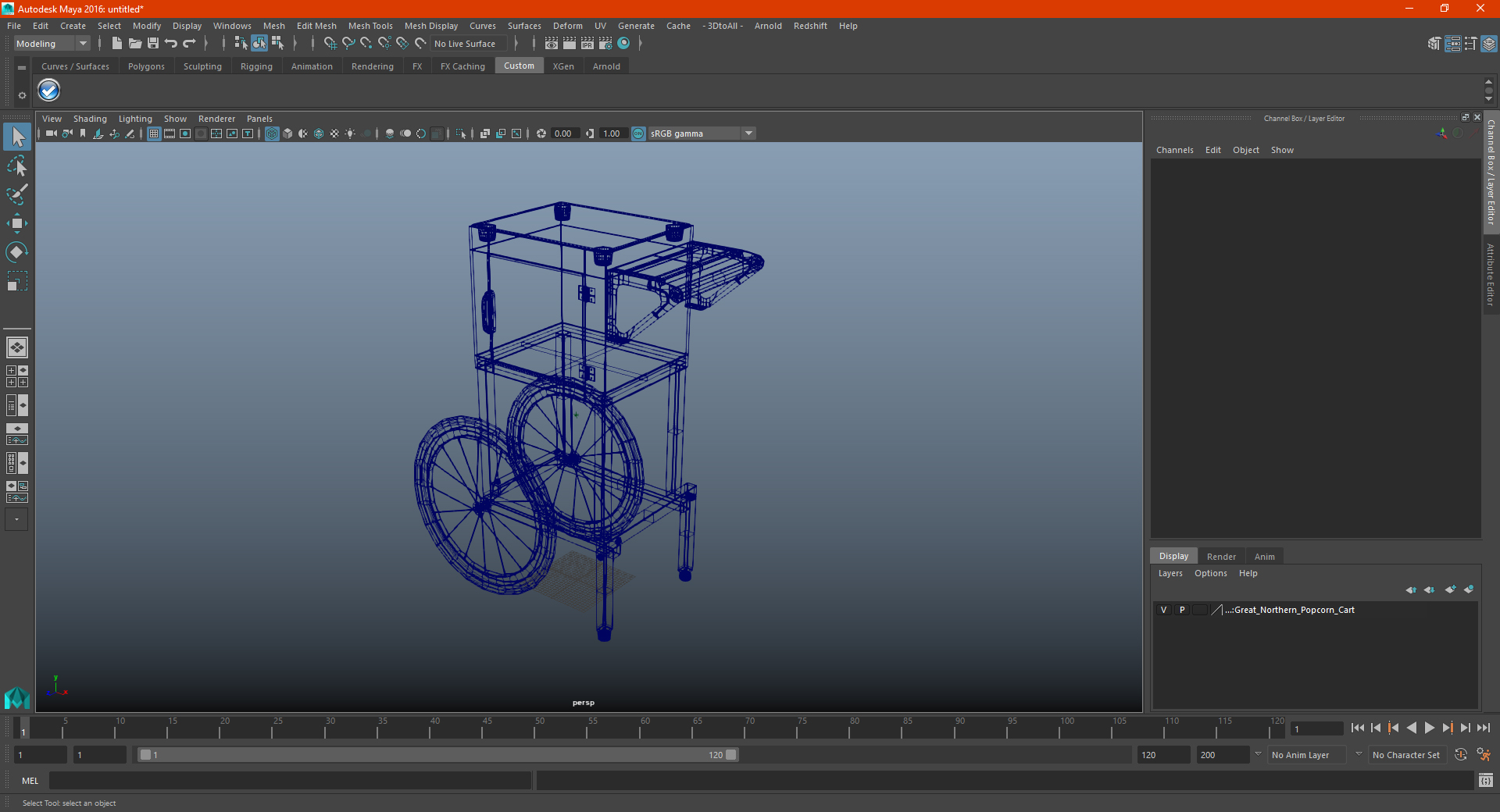 Great Northern Popcorn Cart 3D