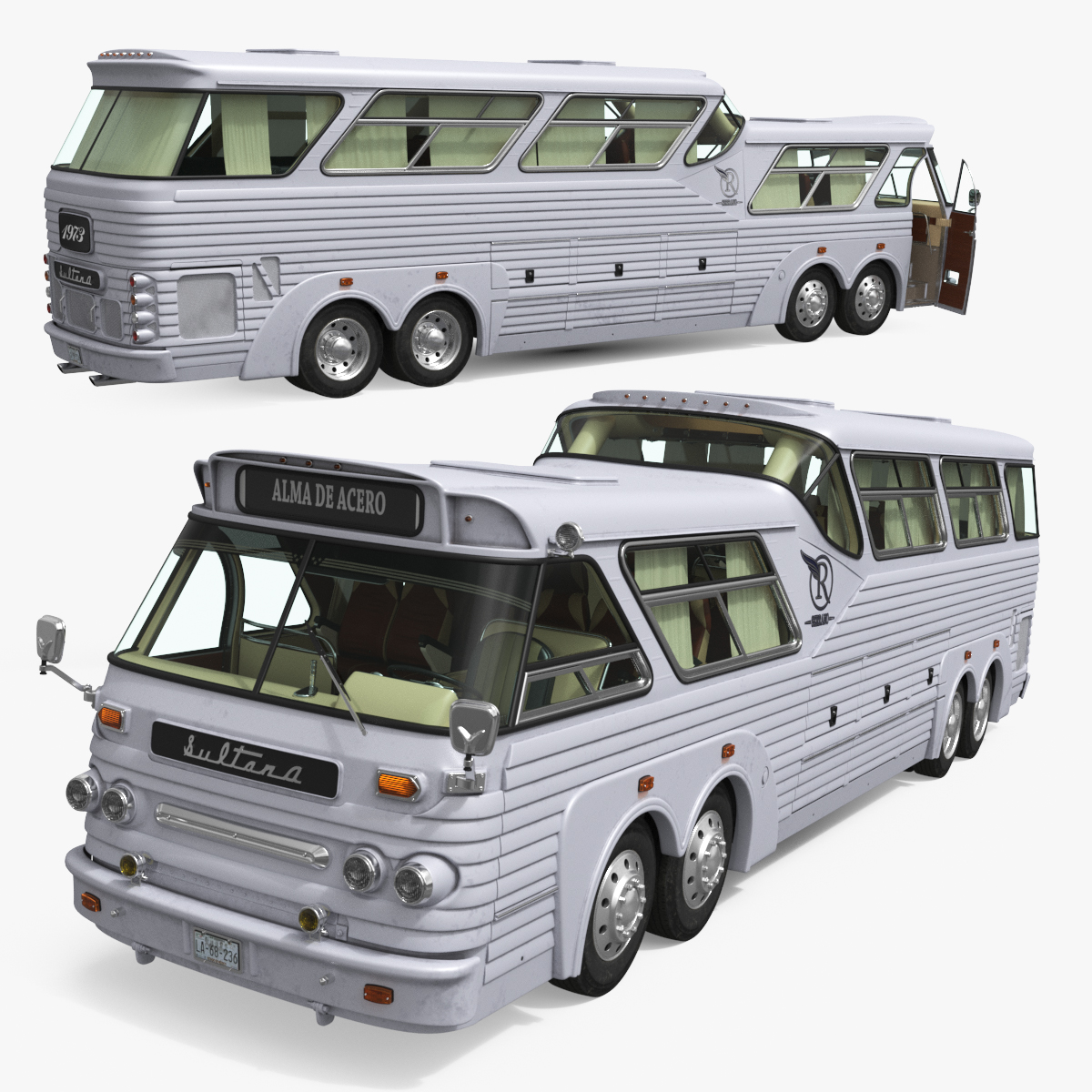Sultana TM40 Touring Motor Coach Rigged 3D model preview