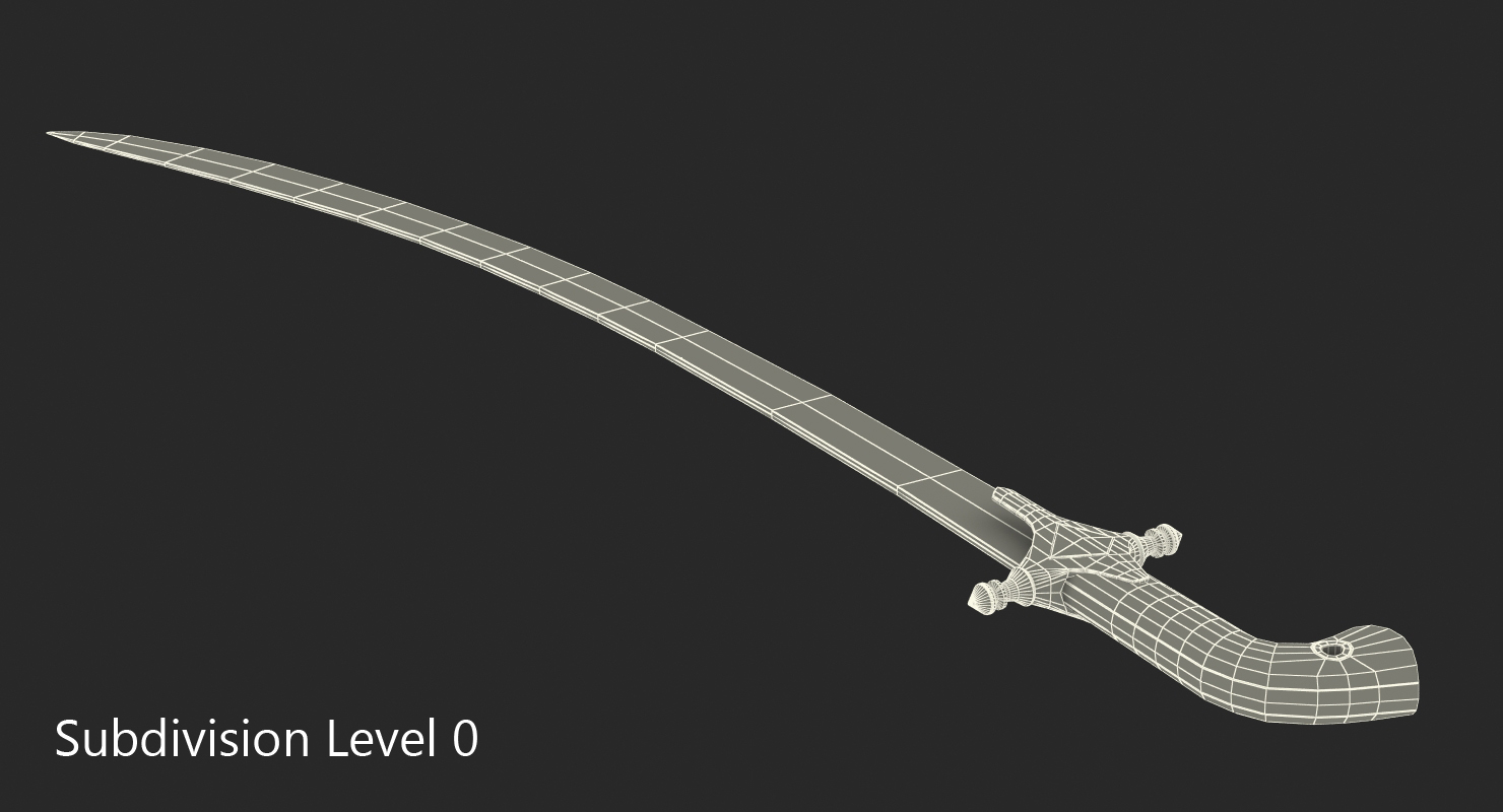 3D Arab Bedouin Sword model
