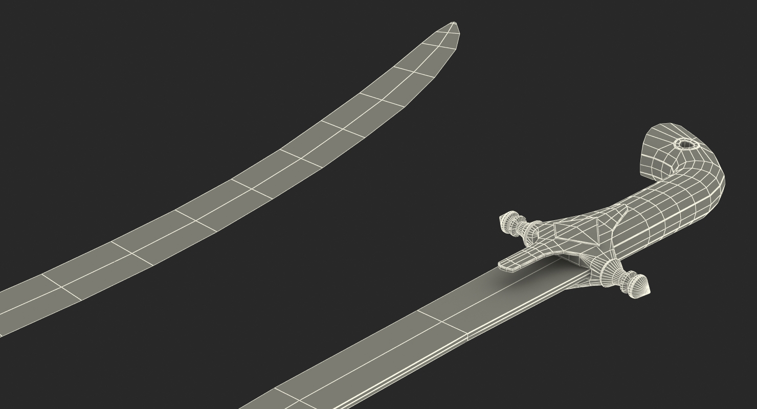 3D Arab Bedouin Sword model