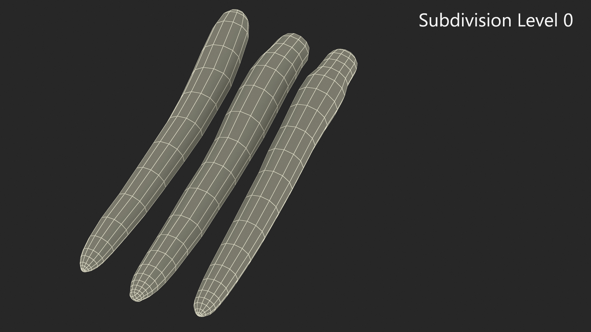 3D Japanese Cucumbers model