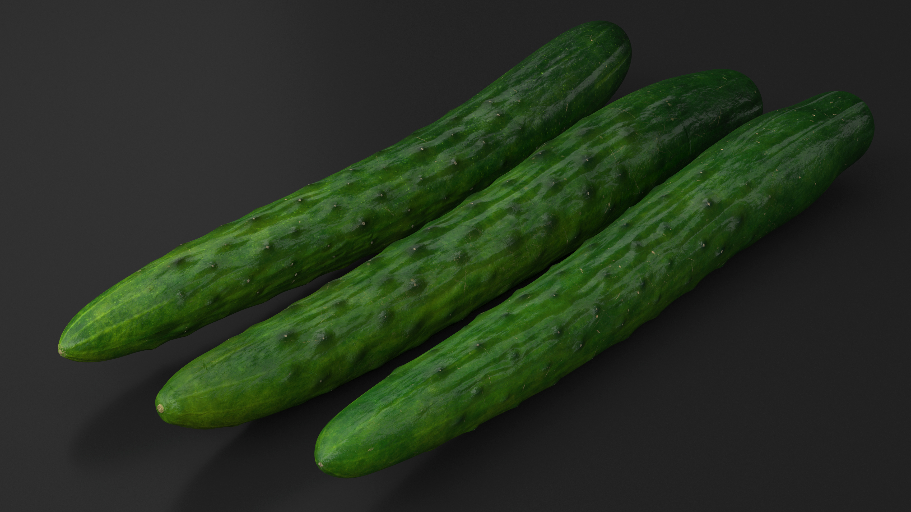 3D Japanese Cucumbers model