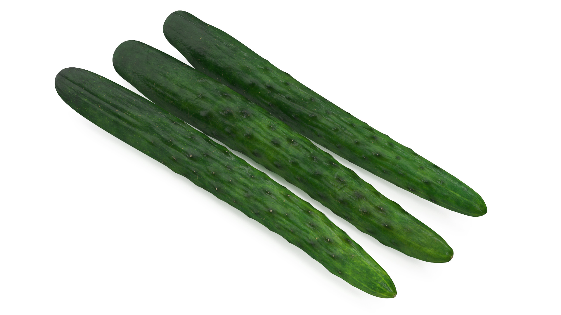 3D Japanese Cucumbers model