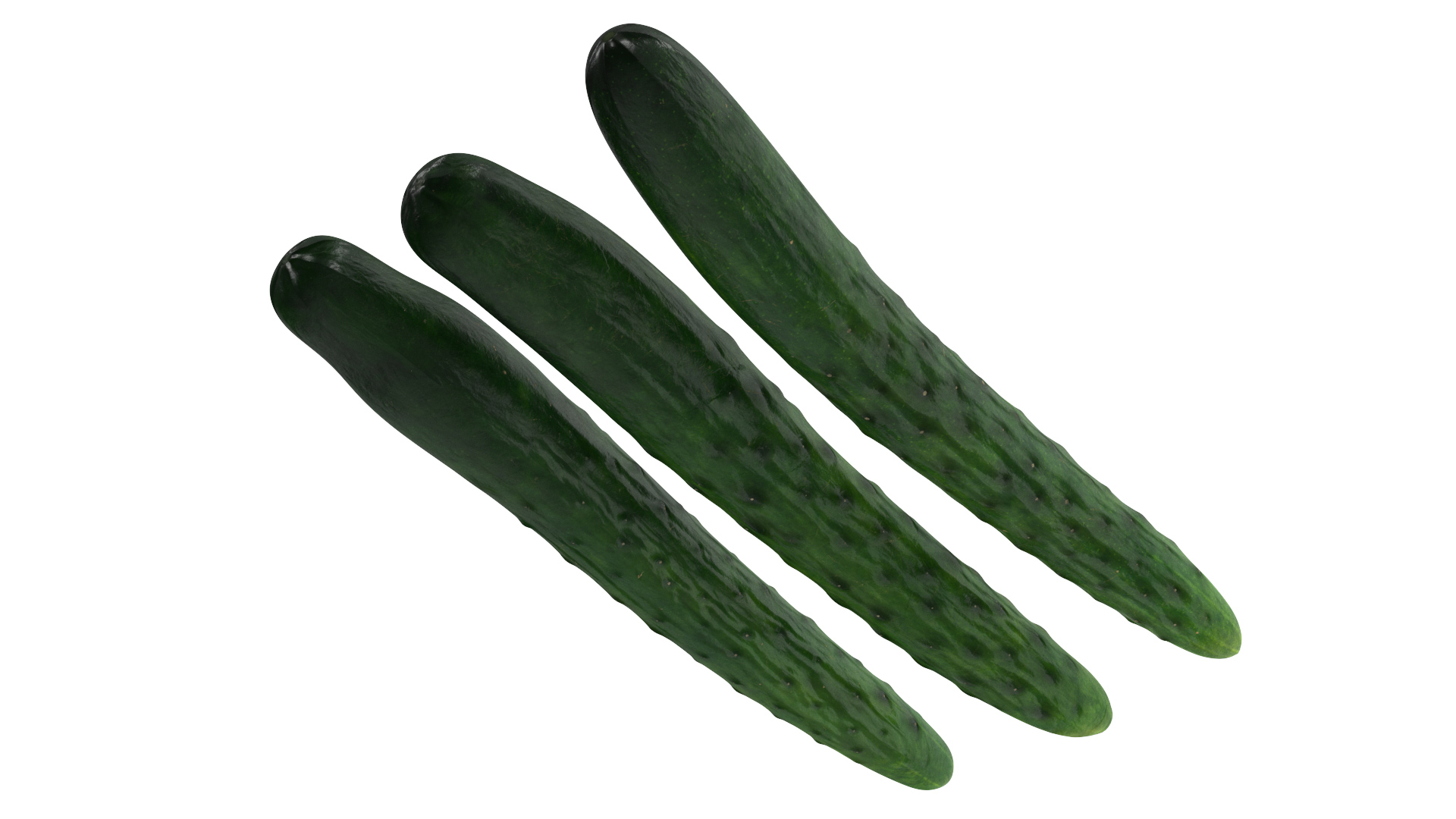 3D Japanese Cucumbers model