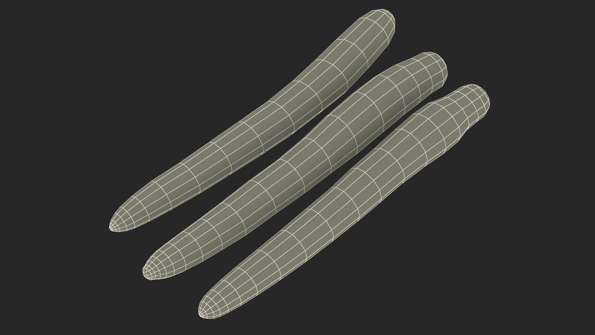 3D Japanese Cucumbers model