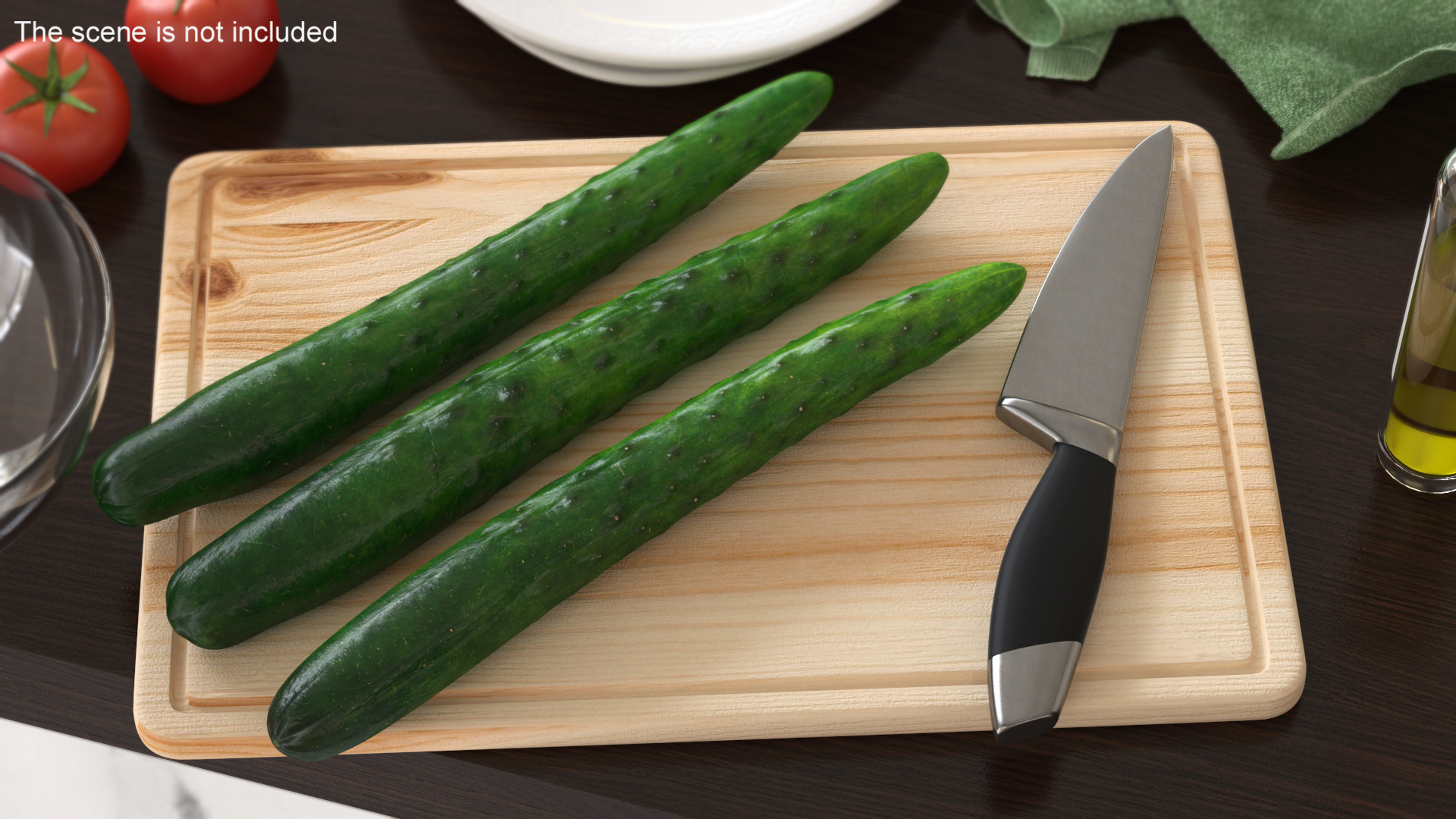 3D Japanese Cucumbers model