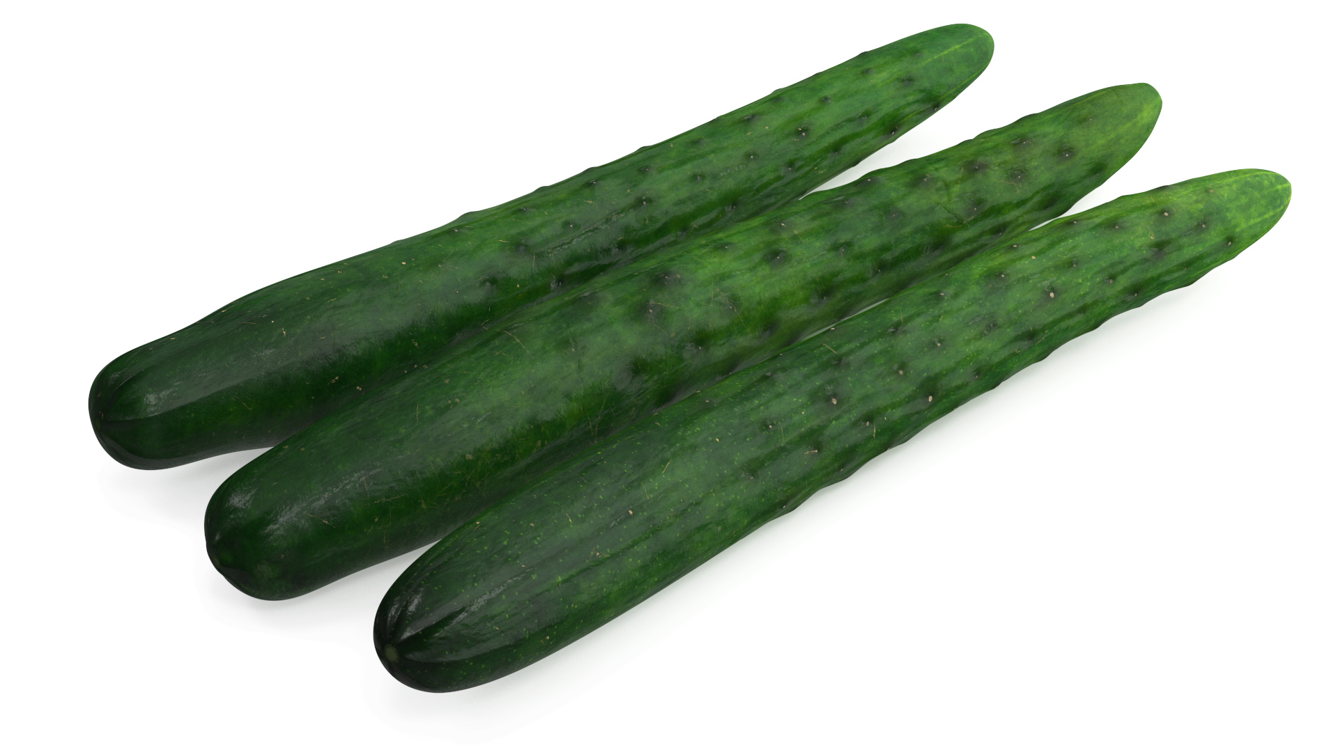 3D Japanese Cucumbers model