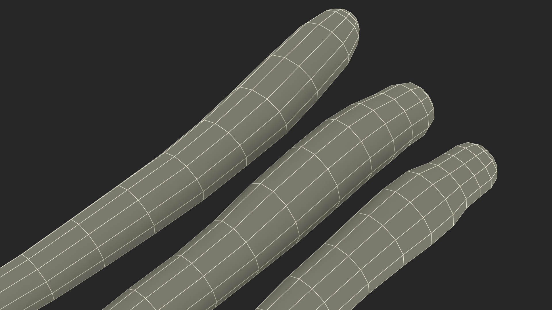 3D Japanese Cucumbers model