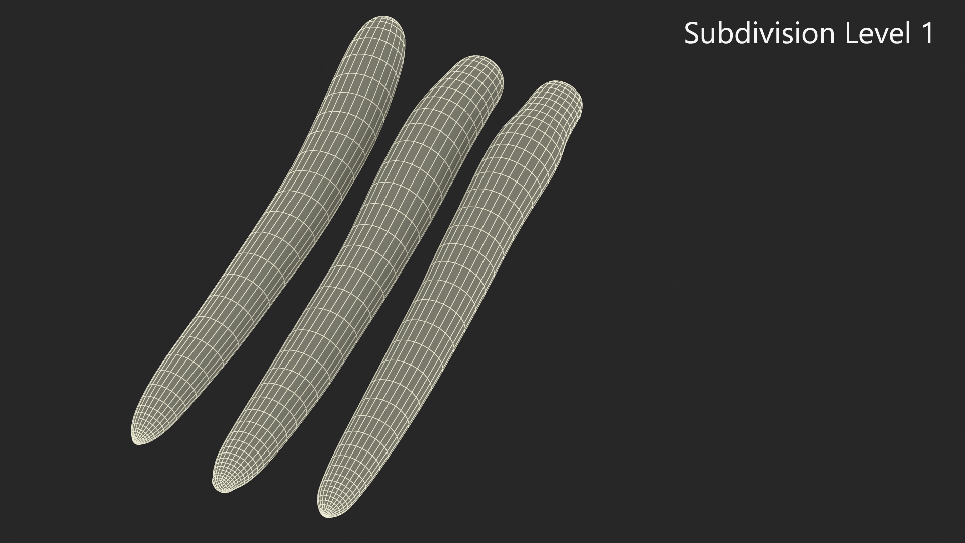 3D Japanese Cucumbers model