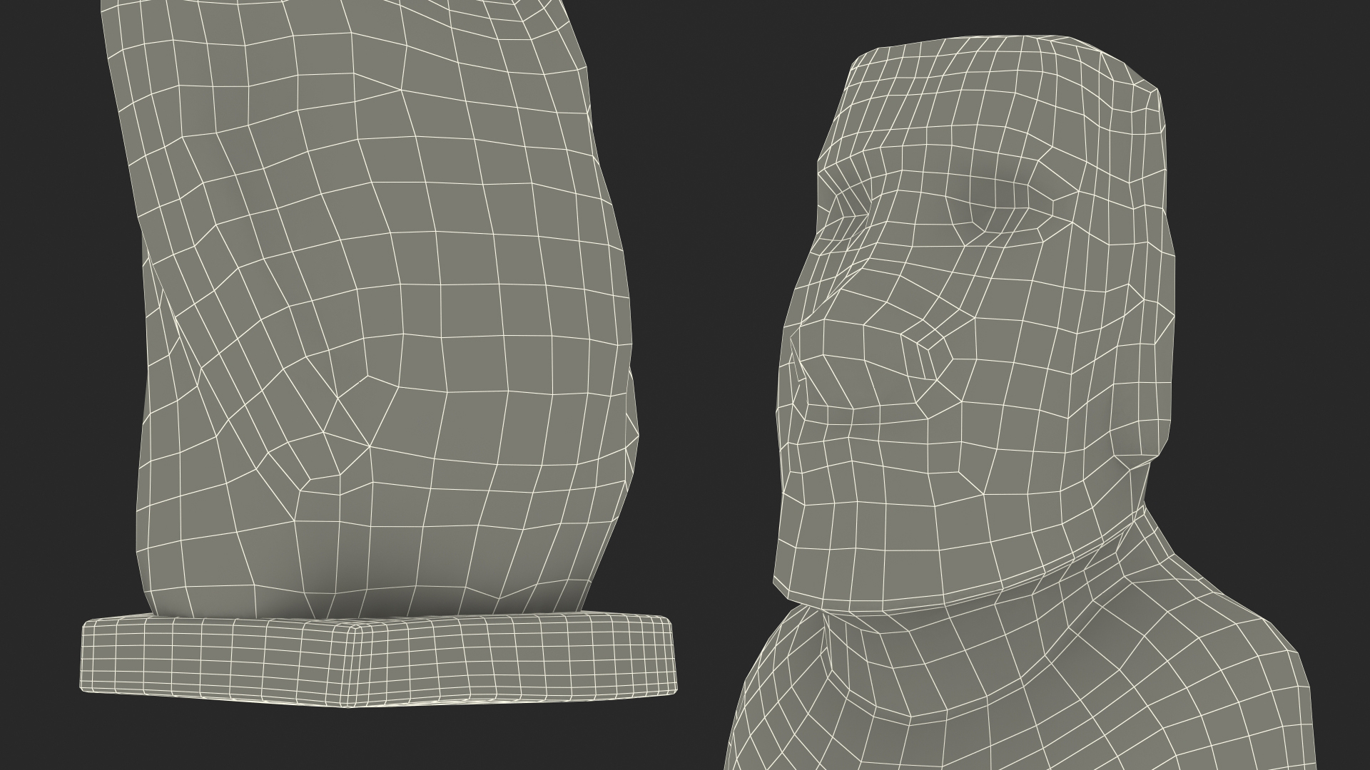 Moai Hoa Hakananai White for 3D Print 3D