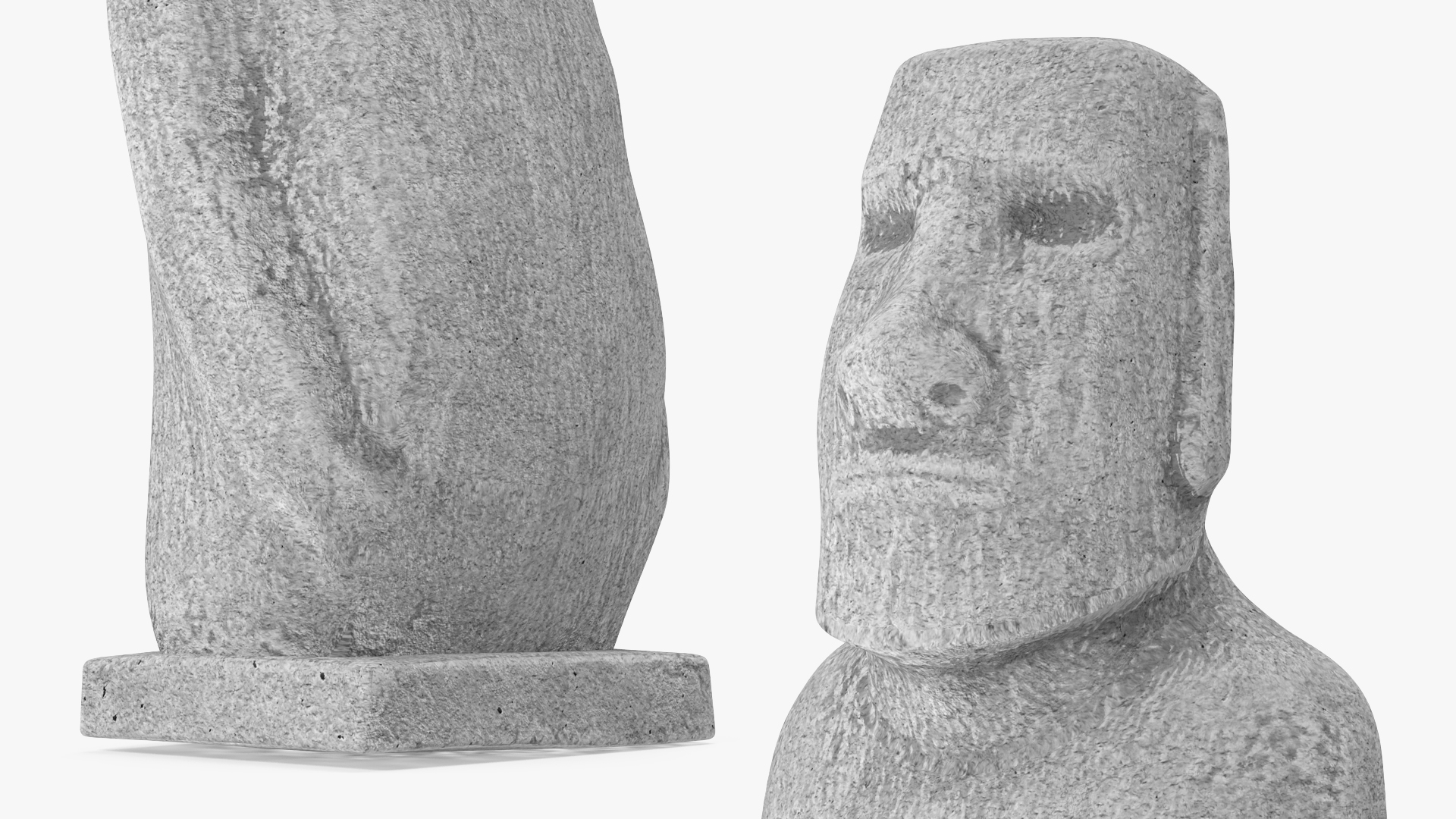 Moai Hoa Hakananai White for 3D Print 3D