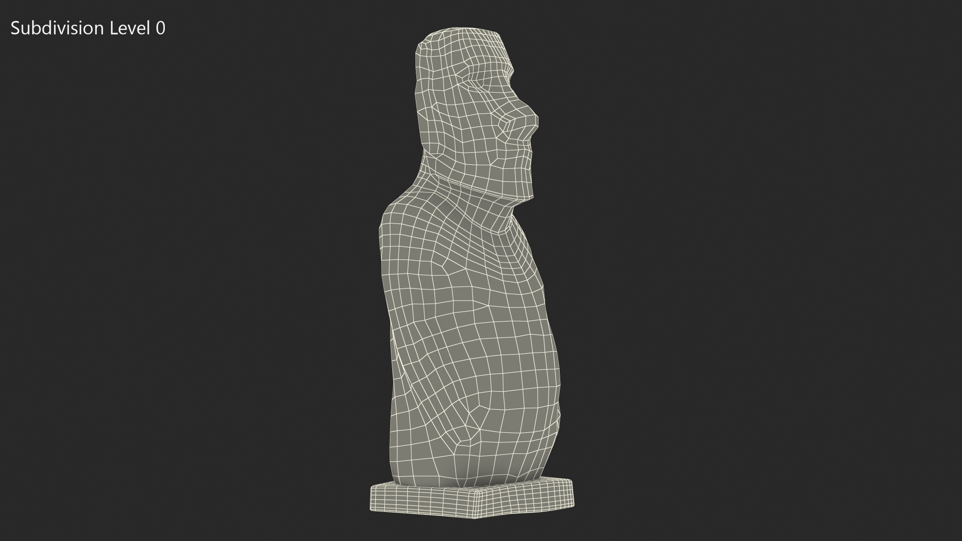 Moai Hoa Hakananai White for 3D Print 3D