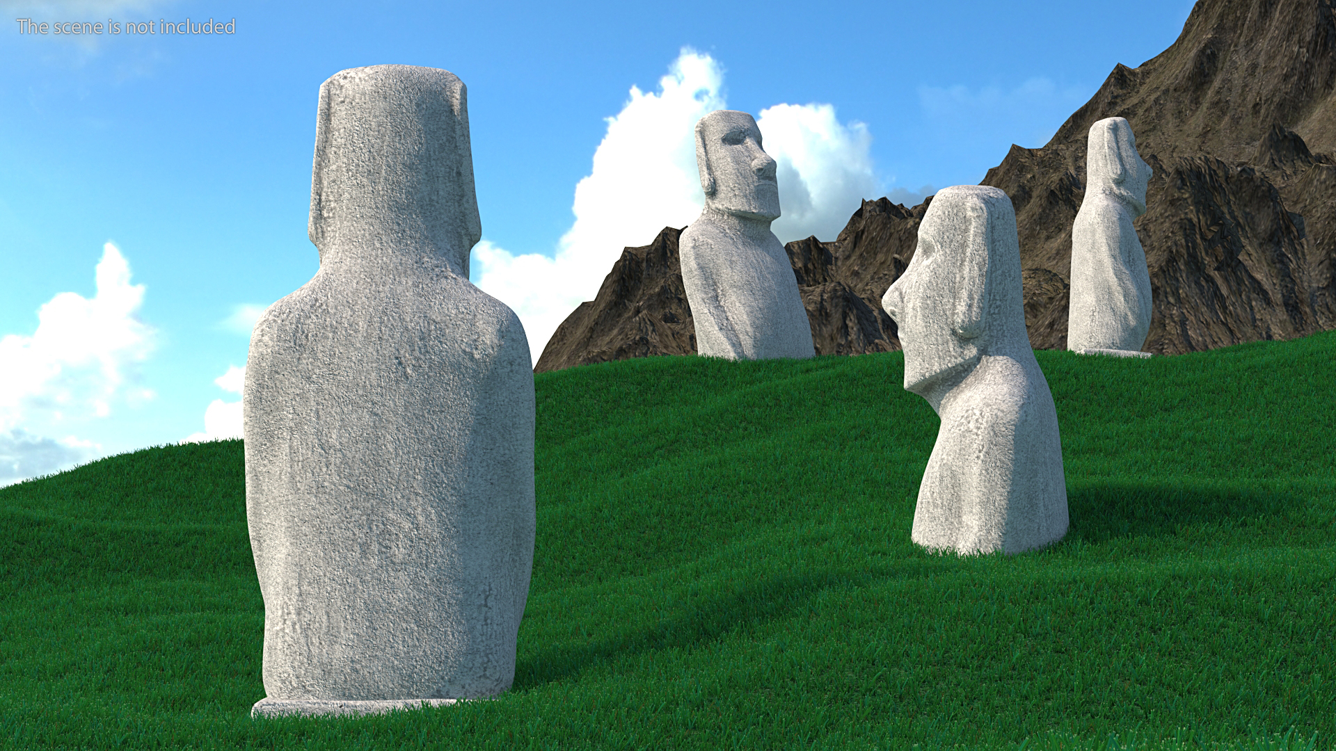 Moai Hoa Hakananai White for 3D Print 3D