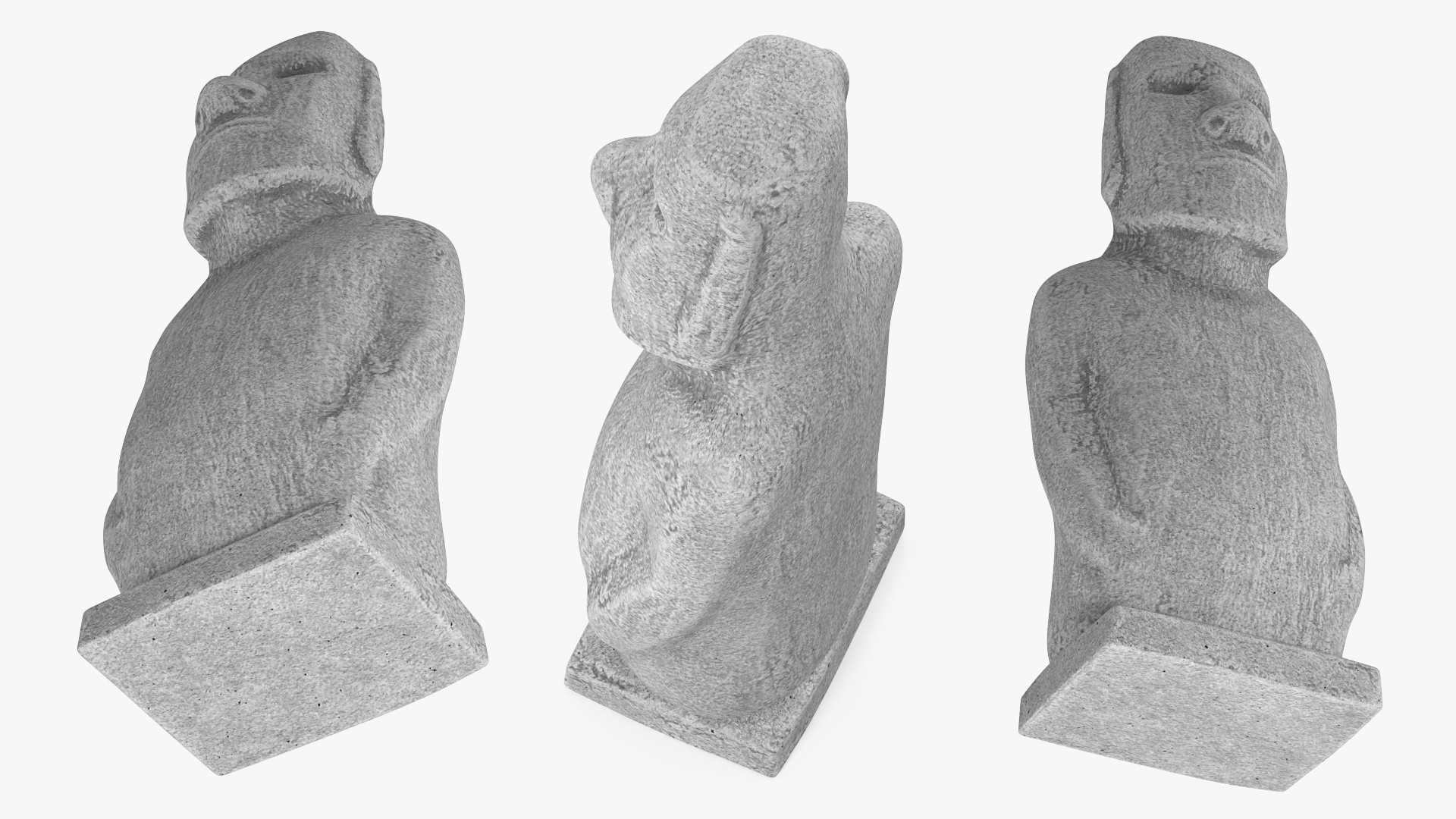 Moai Hoa Hakananai White for 3D Print 3D