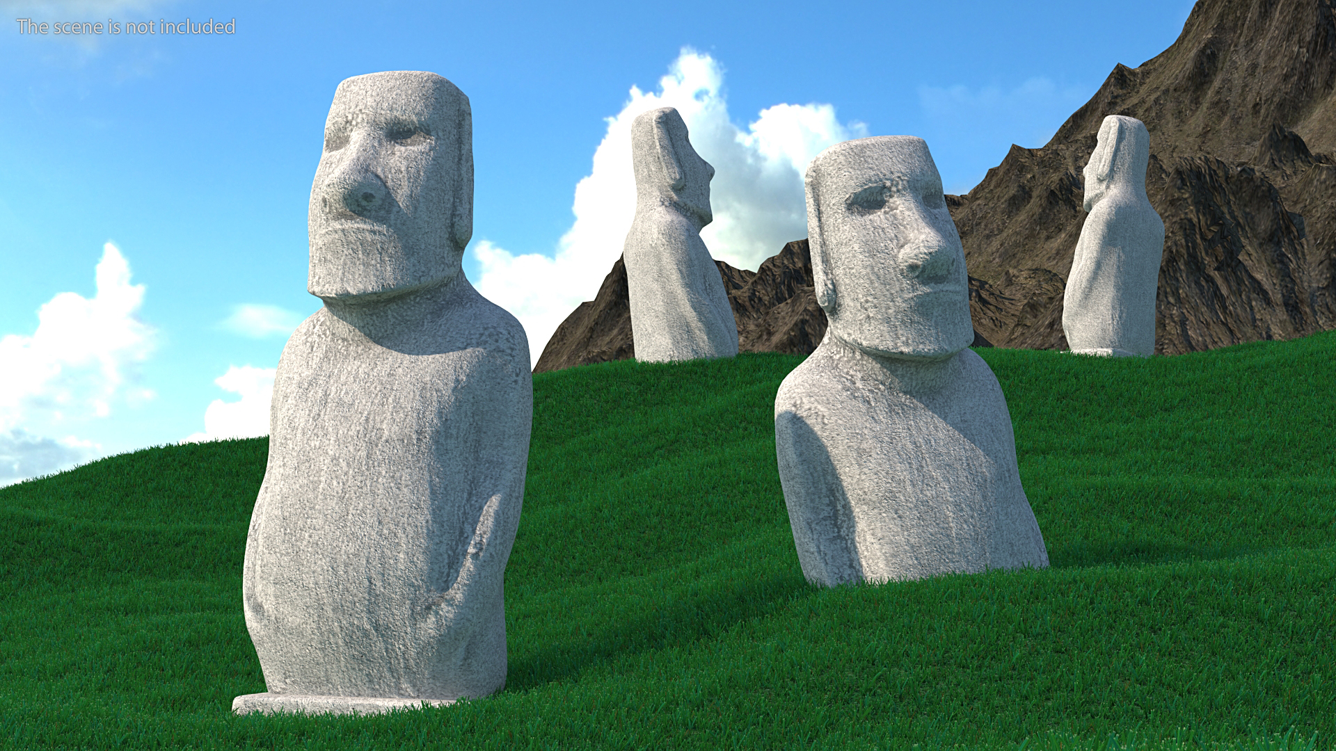 Moai Hoa Hakananai White for 3D Print 3D