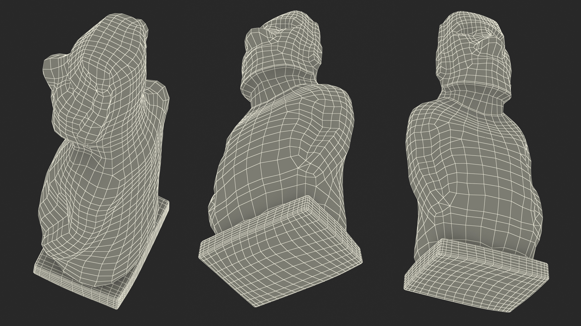 Moai Hoa Hakananai White for 3D Print 3D