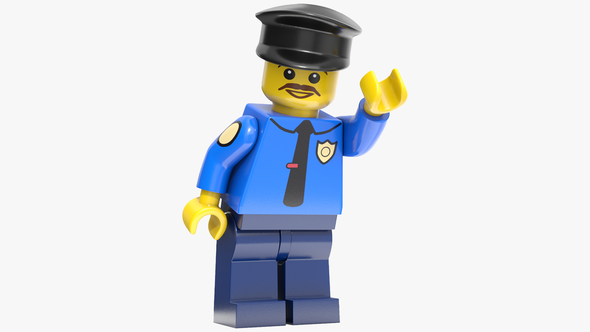 3D Minifigure LEGO Policeman Rigged for Maya