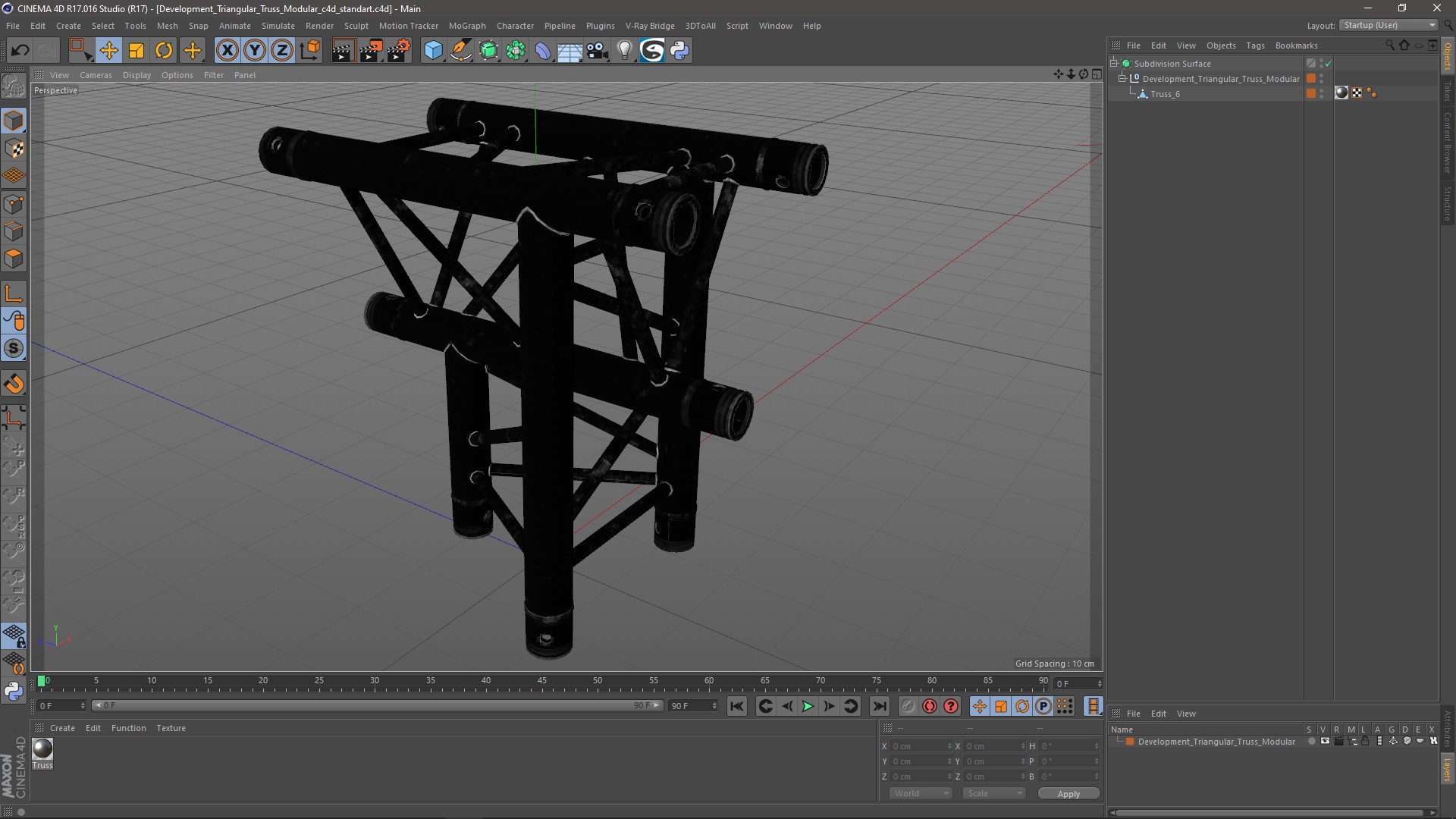 3D Development Triangular Truss Modular