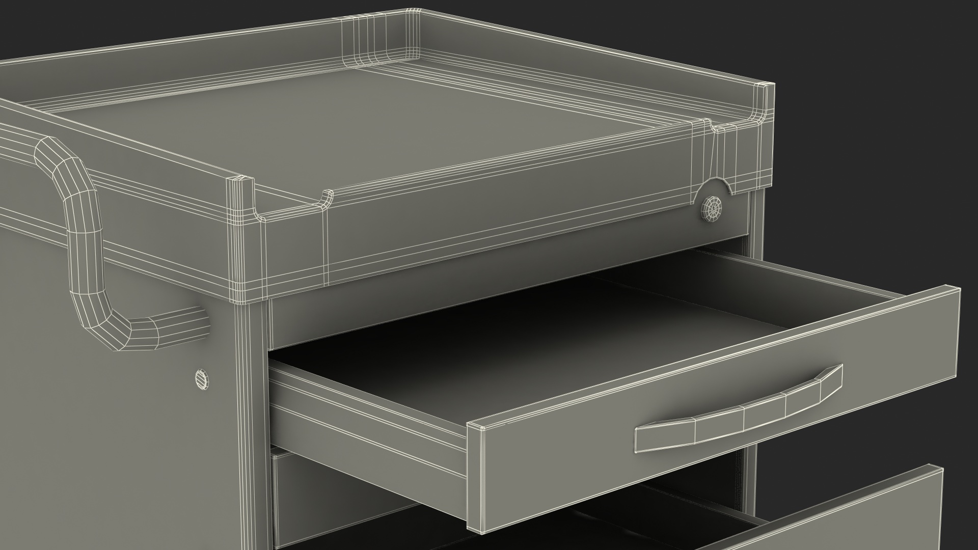 3D General Purpose Medical Cart with Drawers