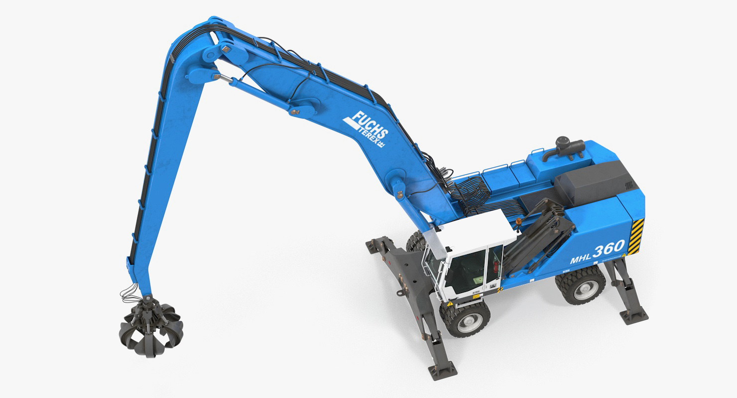 3D model Material Handler Terex Fuchs MHL360