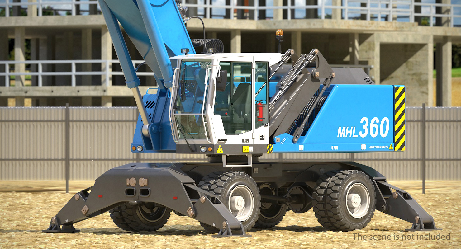 3D model Material Handler Terex Fuchs MHL360