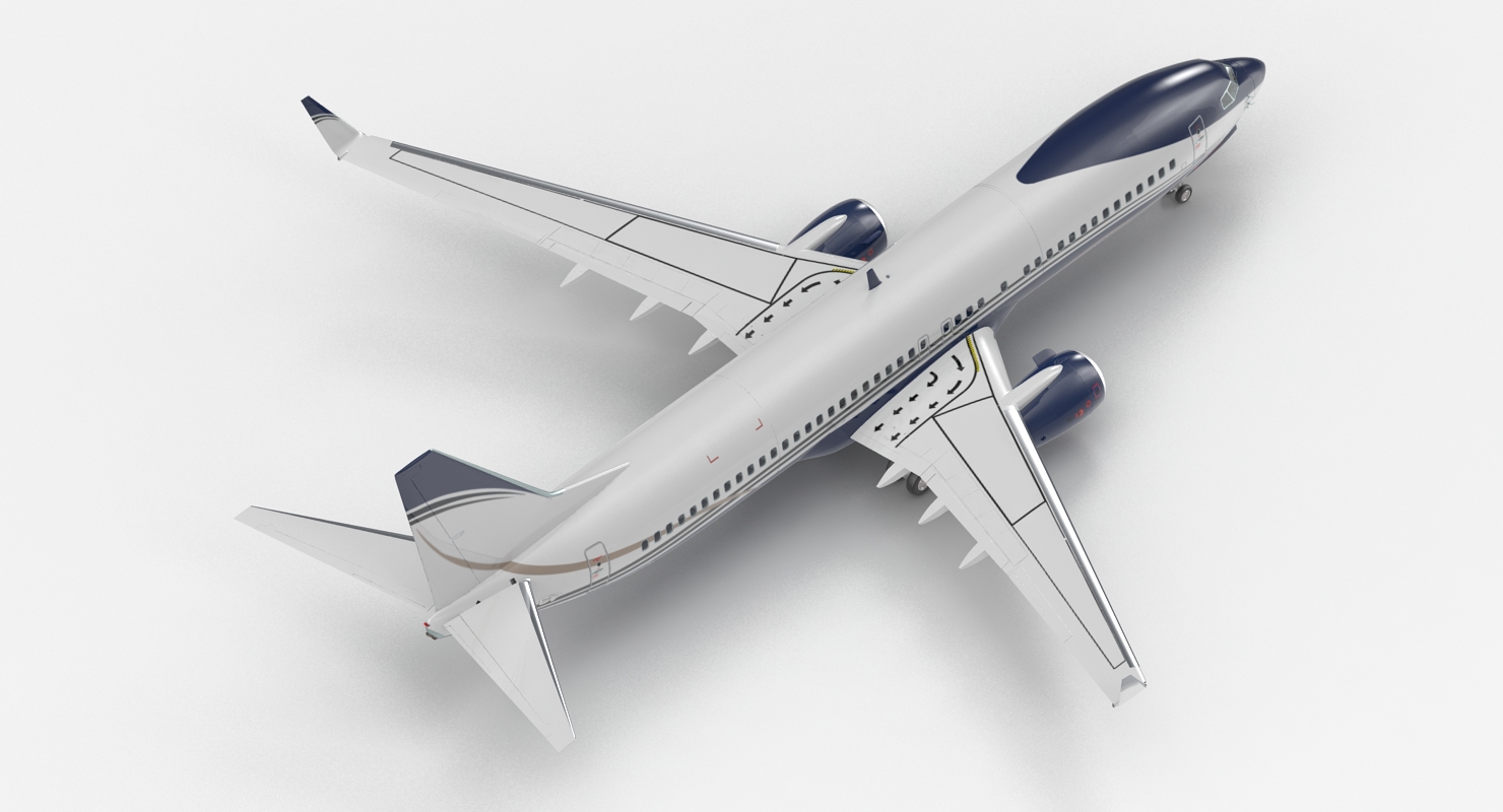 Boeing 737 800 Generic Rigged 3D model