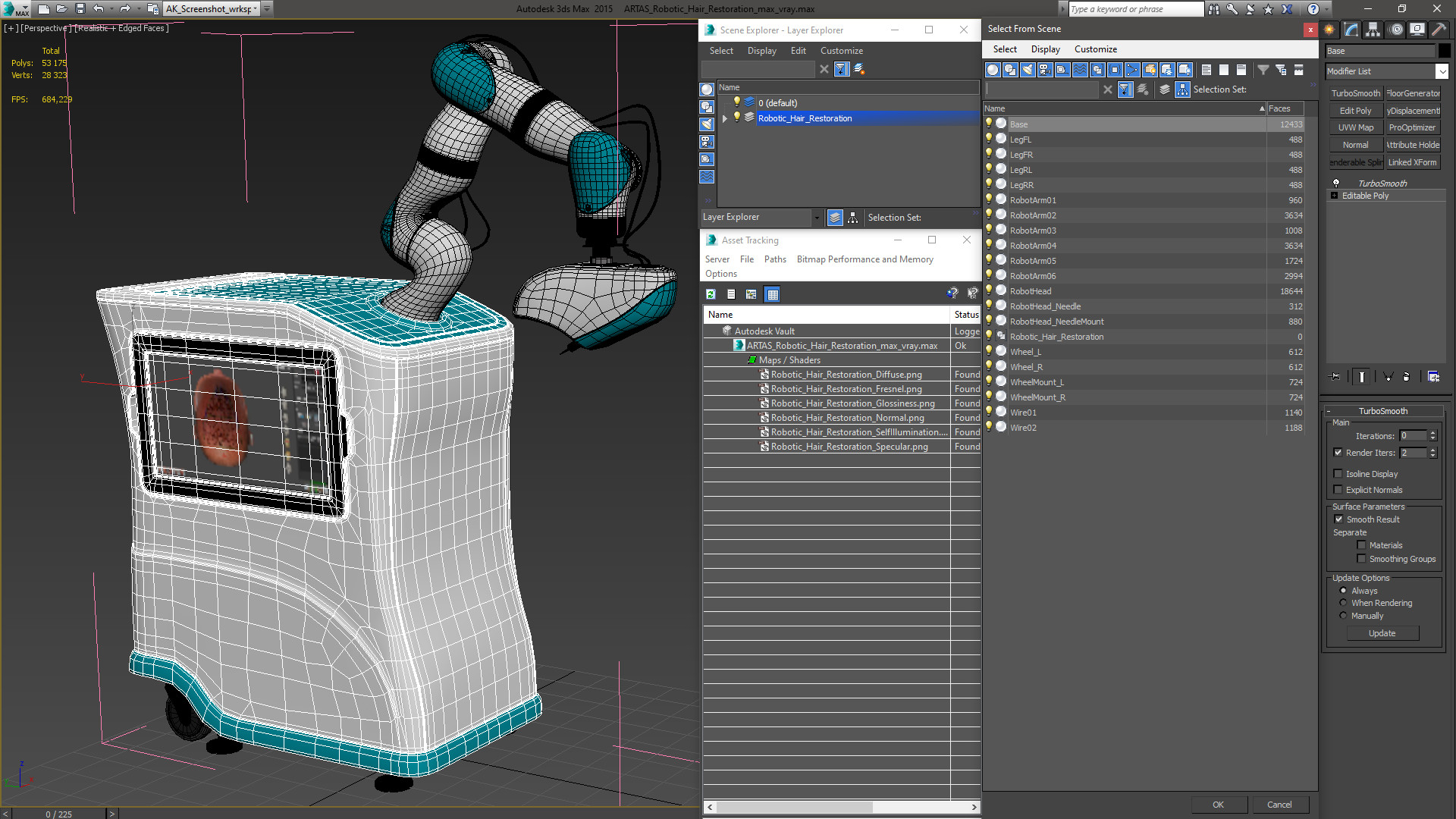 Robotic Hair Restoration 3D model