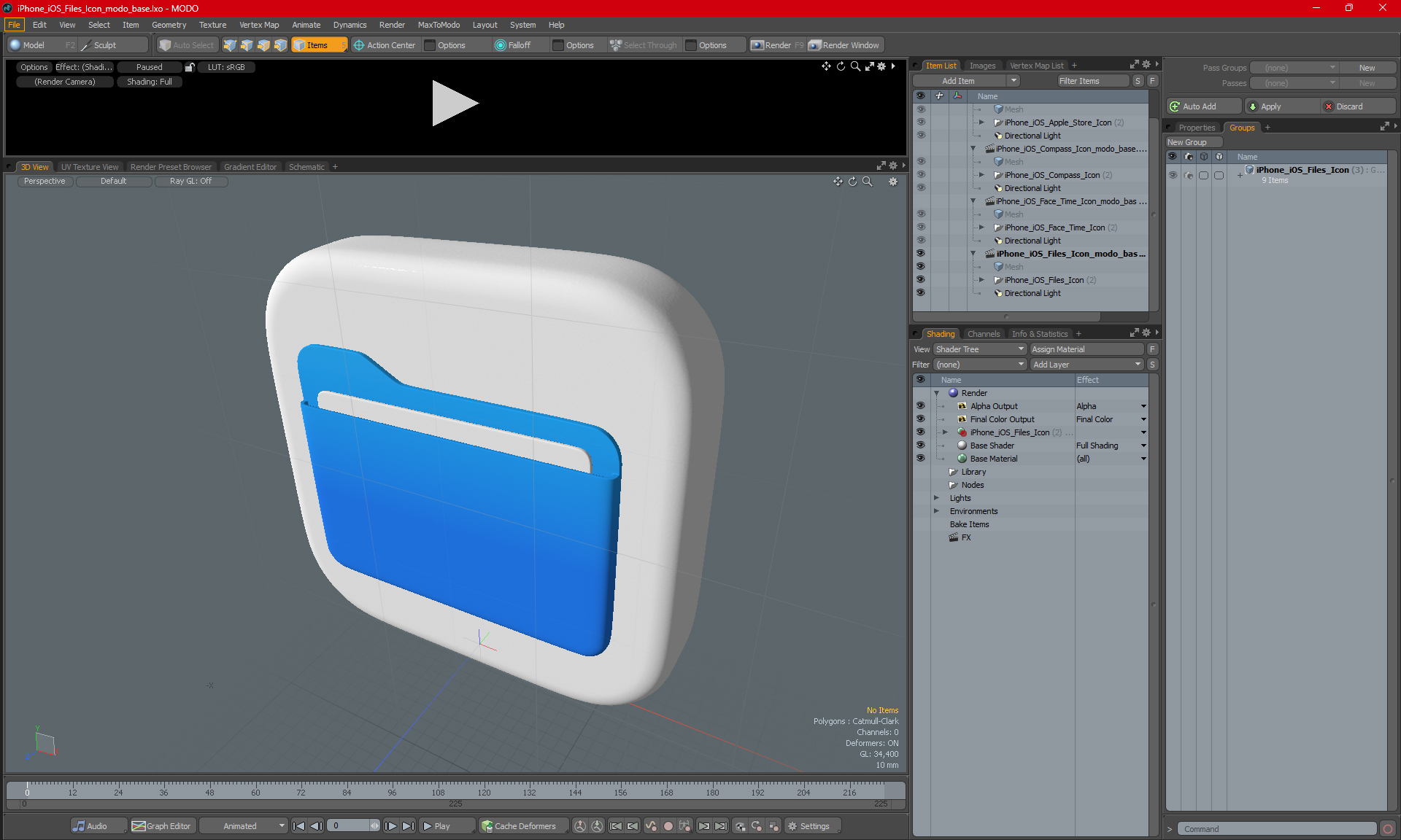 3D iPhone iOS Files Icon