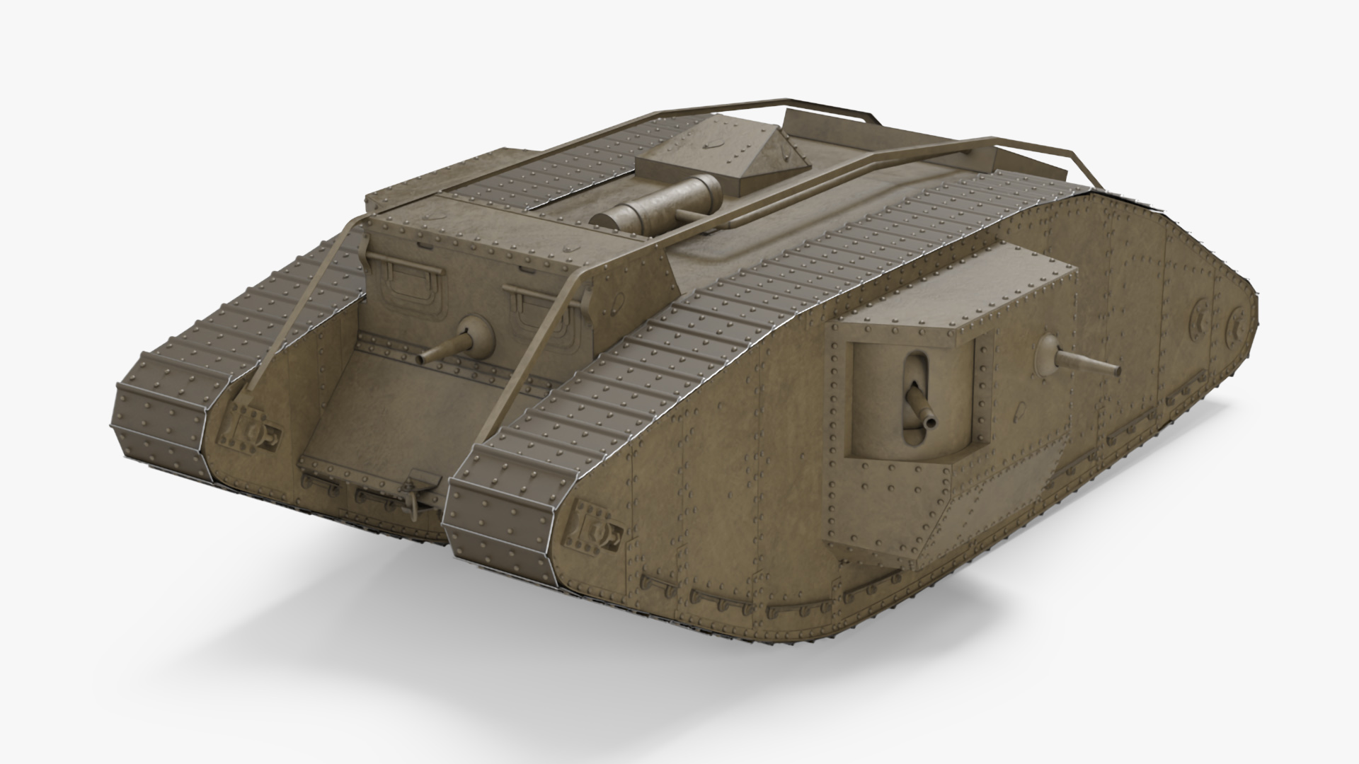 3D Tank MK 4 Male Rigged
