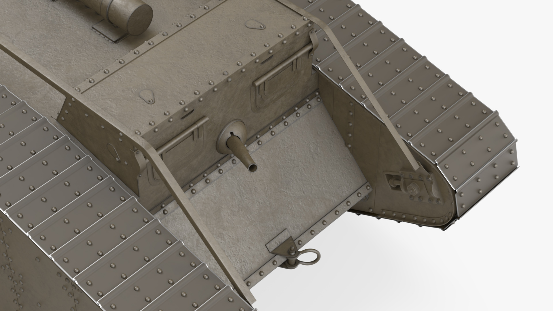 3D Tank MK 4 Male Rigged