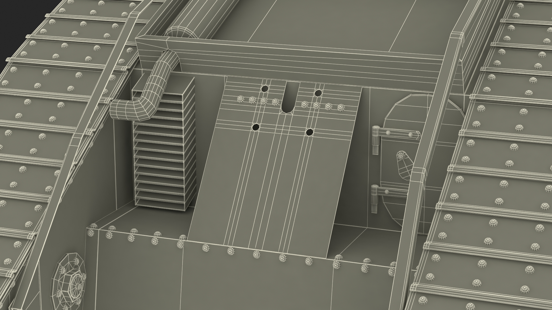 3D Tank MK 4 Male Rigged