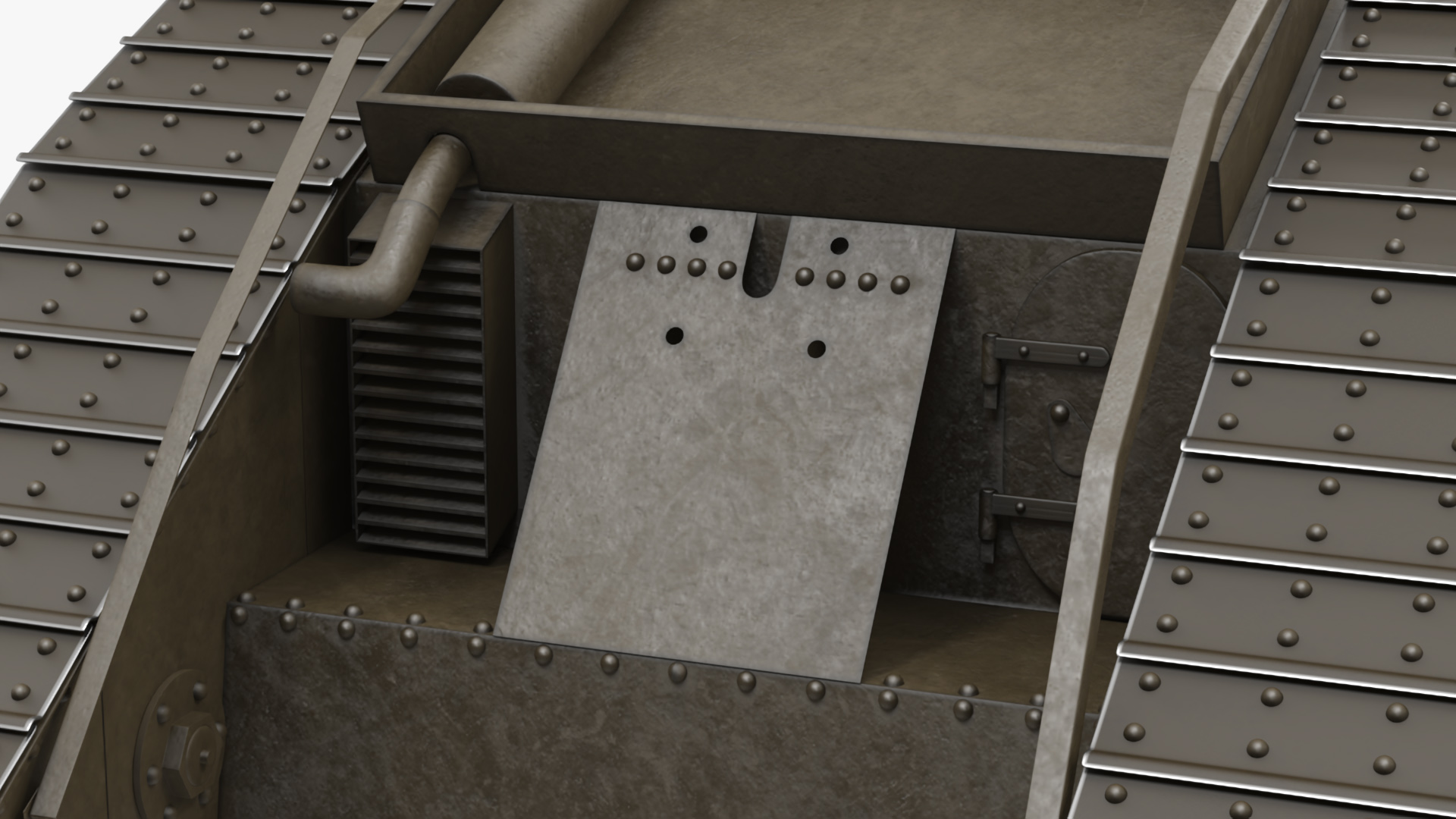 3D Tank MK 4 Male Rigged