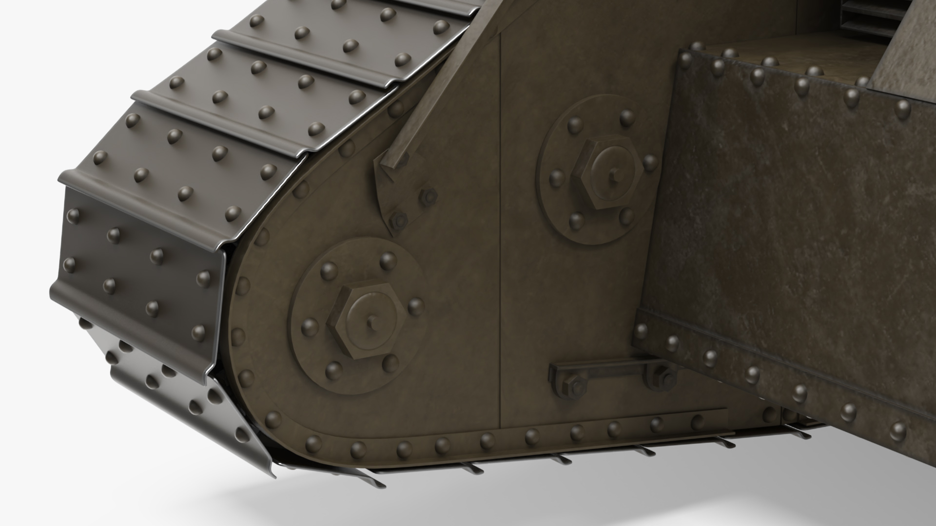 3D Tank MK 4 Male Rigged