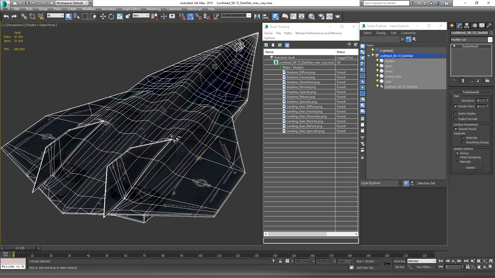 3D Lockheed SR-72 DarkStar model