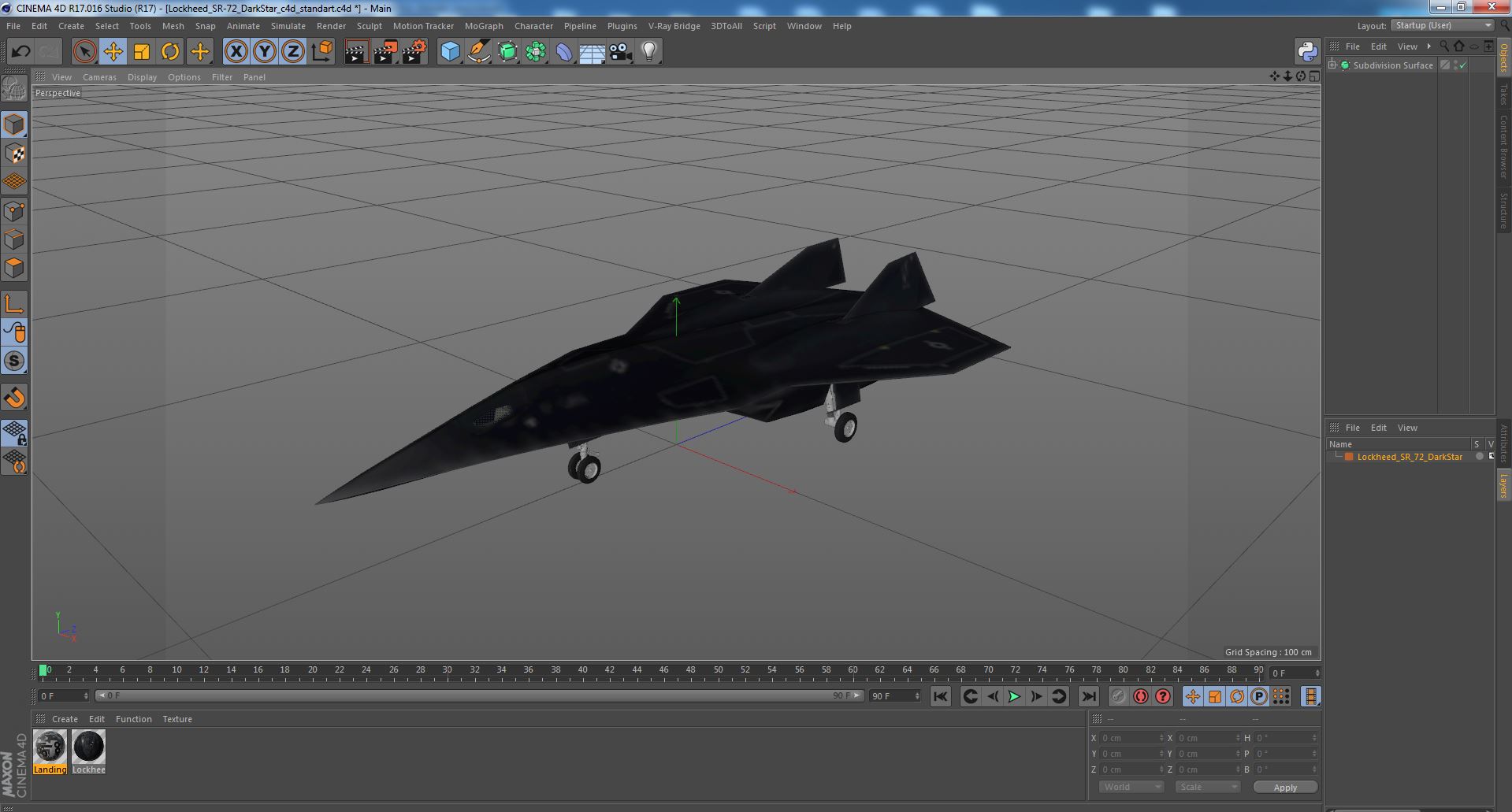 3D Lockheed SR-72 DarkStar model