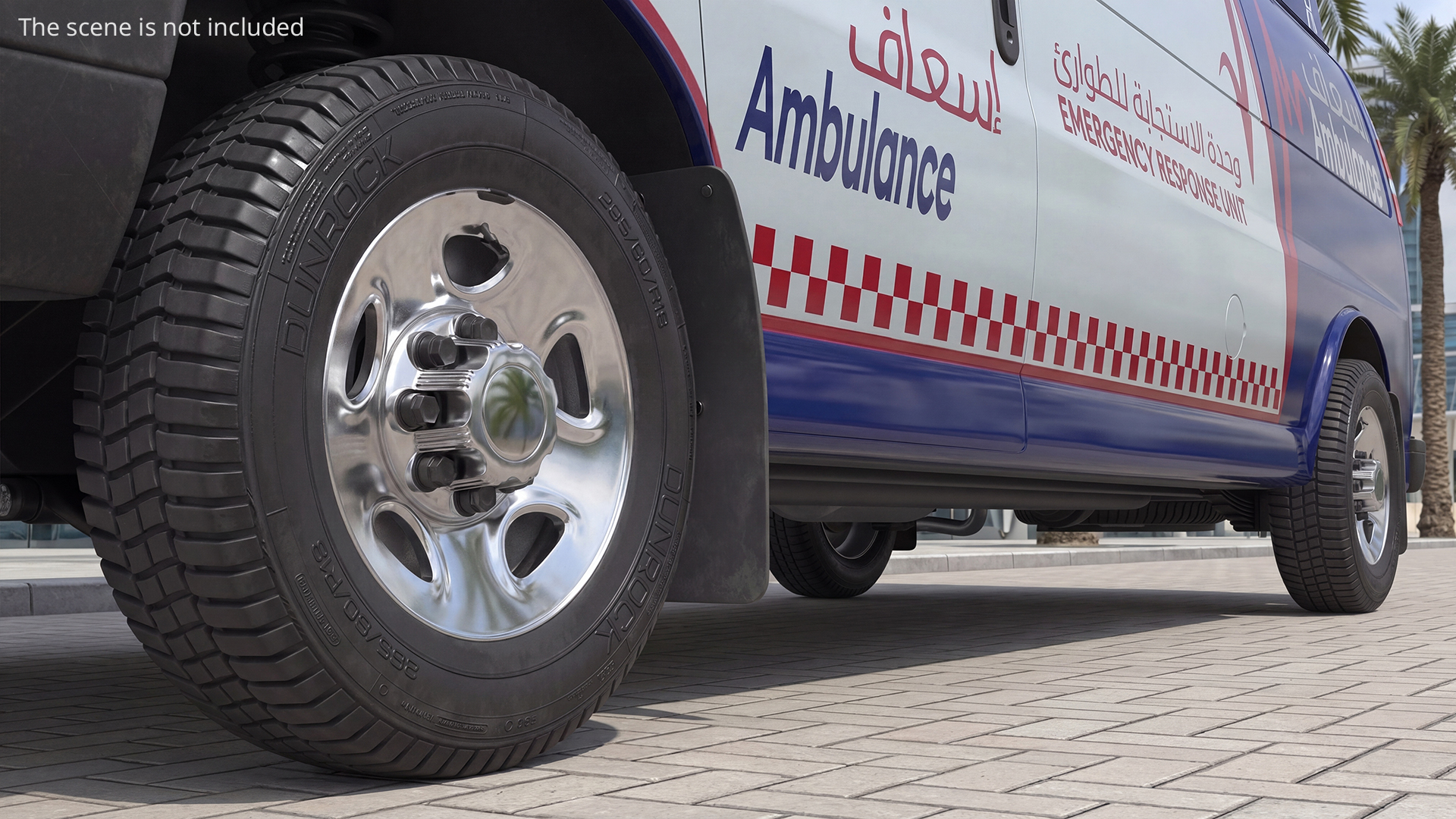 Truck Tire with Steel Wheel Rim Silver - view 3